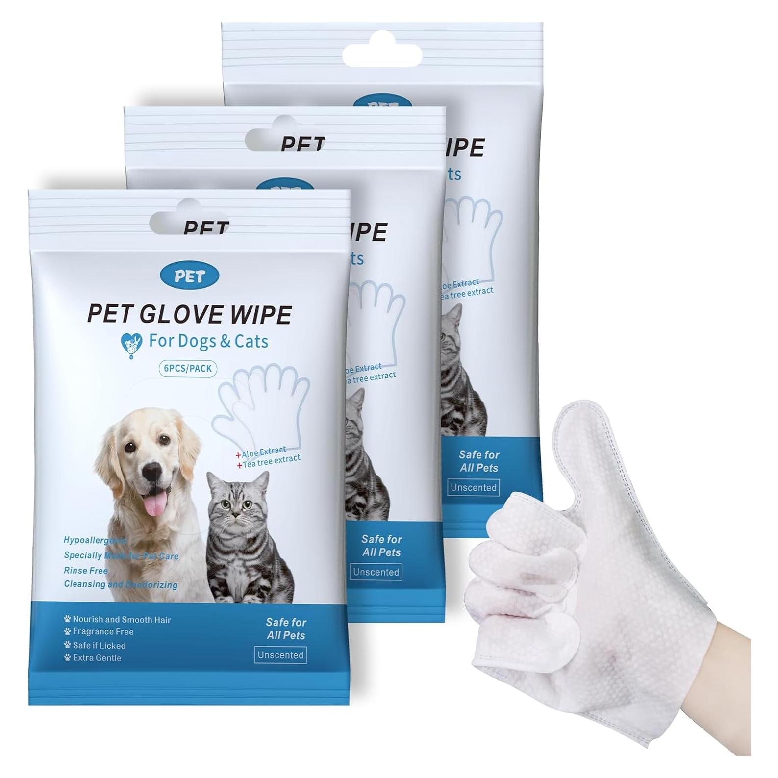 Toallitas para mascotas WGP - Guantes de limpieza 18 pcs