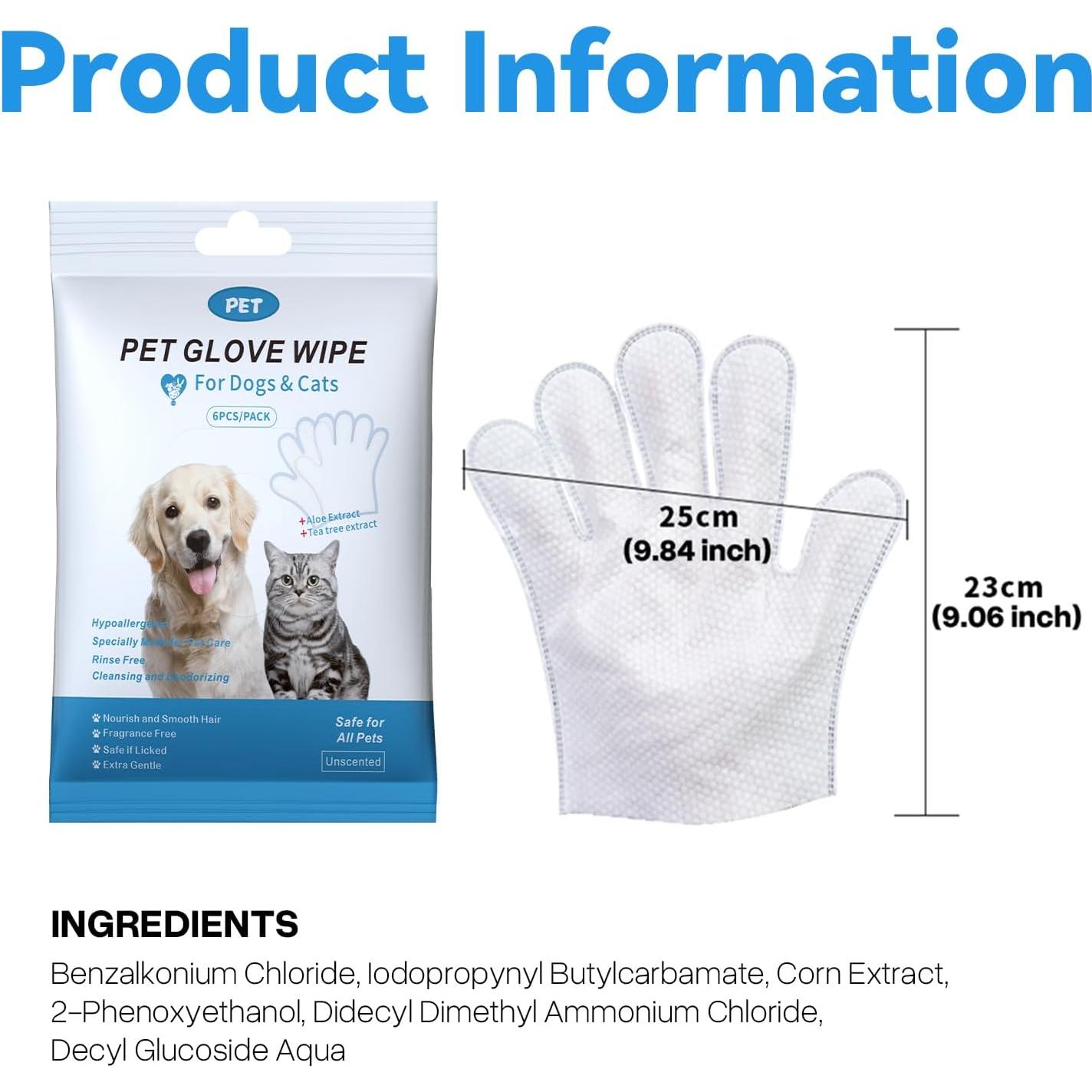 Toallitas para mascotas WGP - Guantes de limpieza 18 pcs