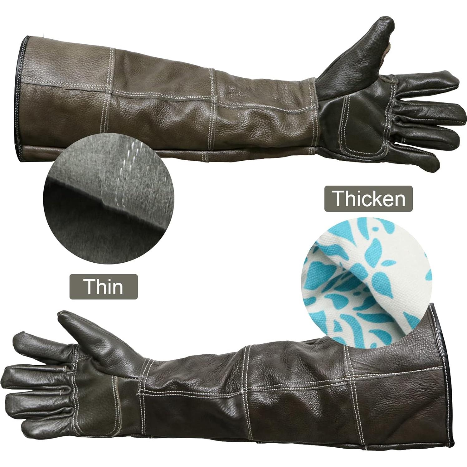 Guantes de Manejo de Animales AOWPFVV Impermeables 2 Capas