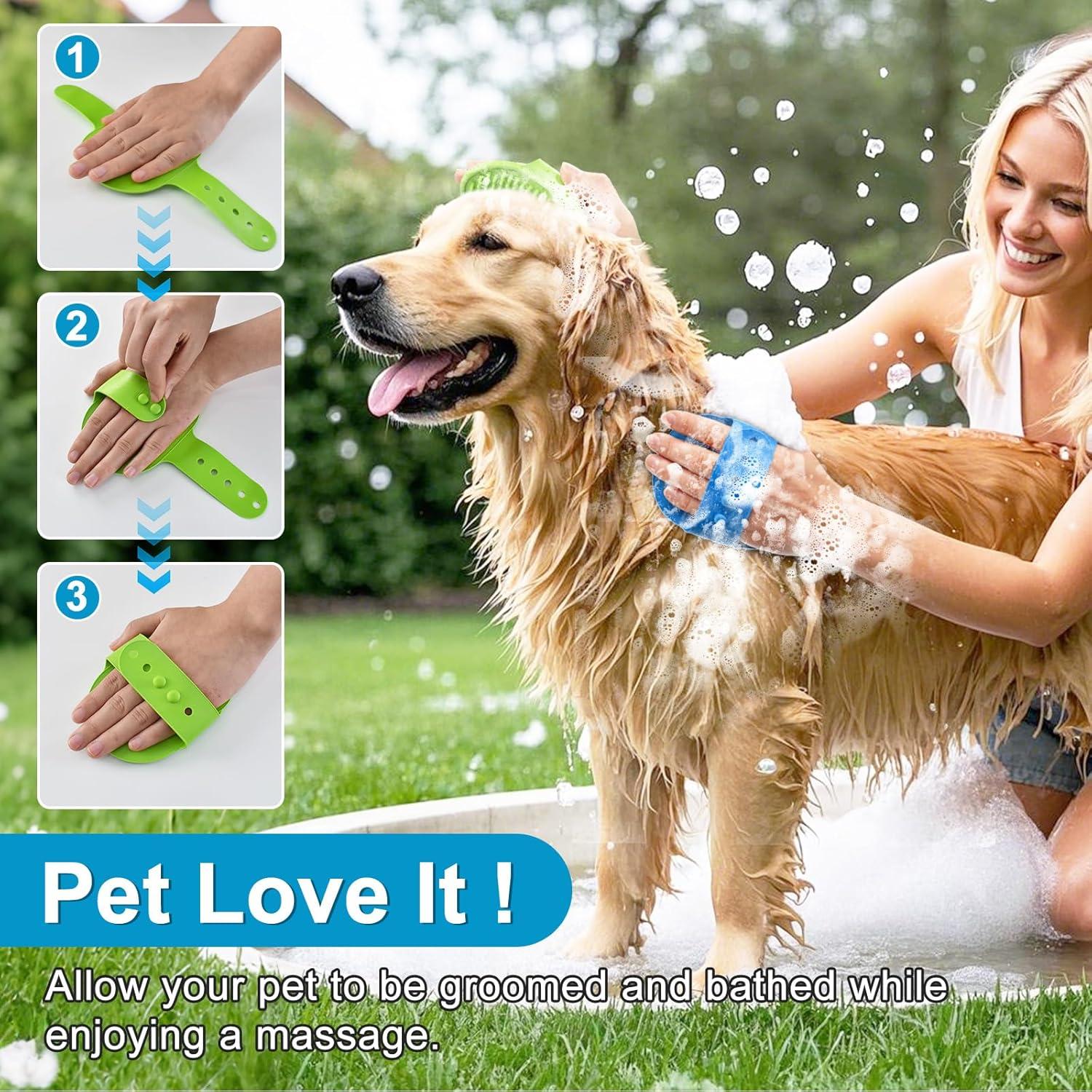 Set de Cepillos de Aseo para Perros Enmaipet 4 en 1 con Guantes