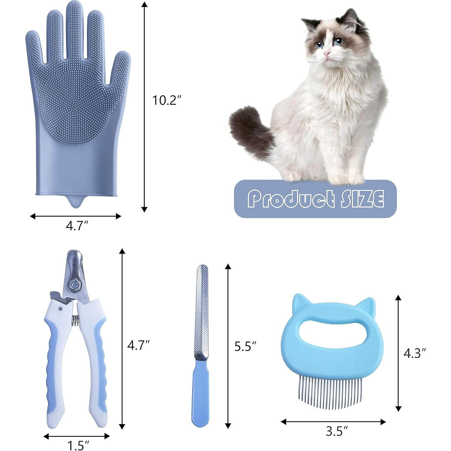 Bolsa de Baño para Gatos KlerRoem Ajustable con Accesorios