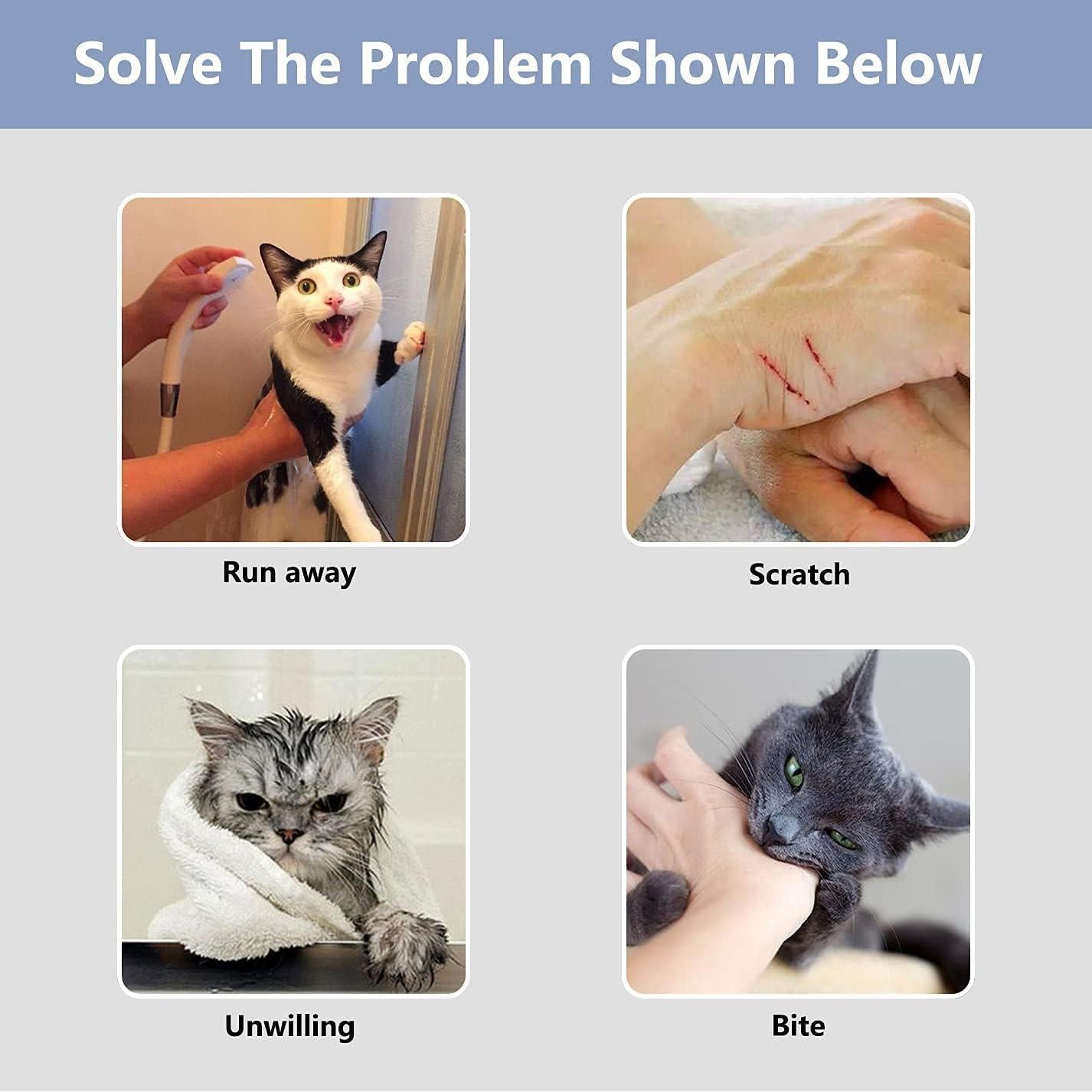 Bolsa de Baño para Gatos KlerRoem Ajustable con Accesorios