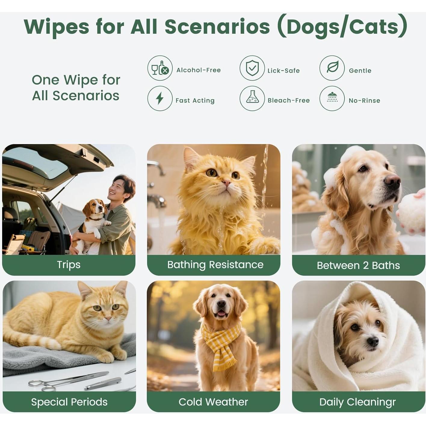 Toallitas para Mascotas Gardner Pet 24 PCS Hipoalergénicas