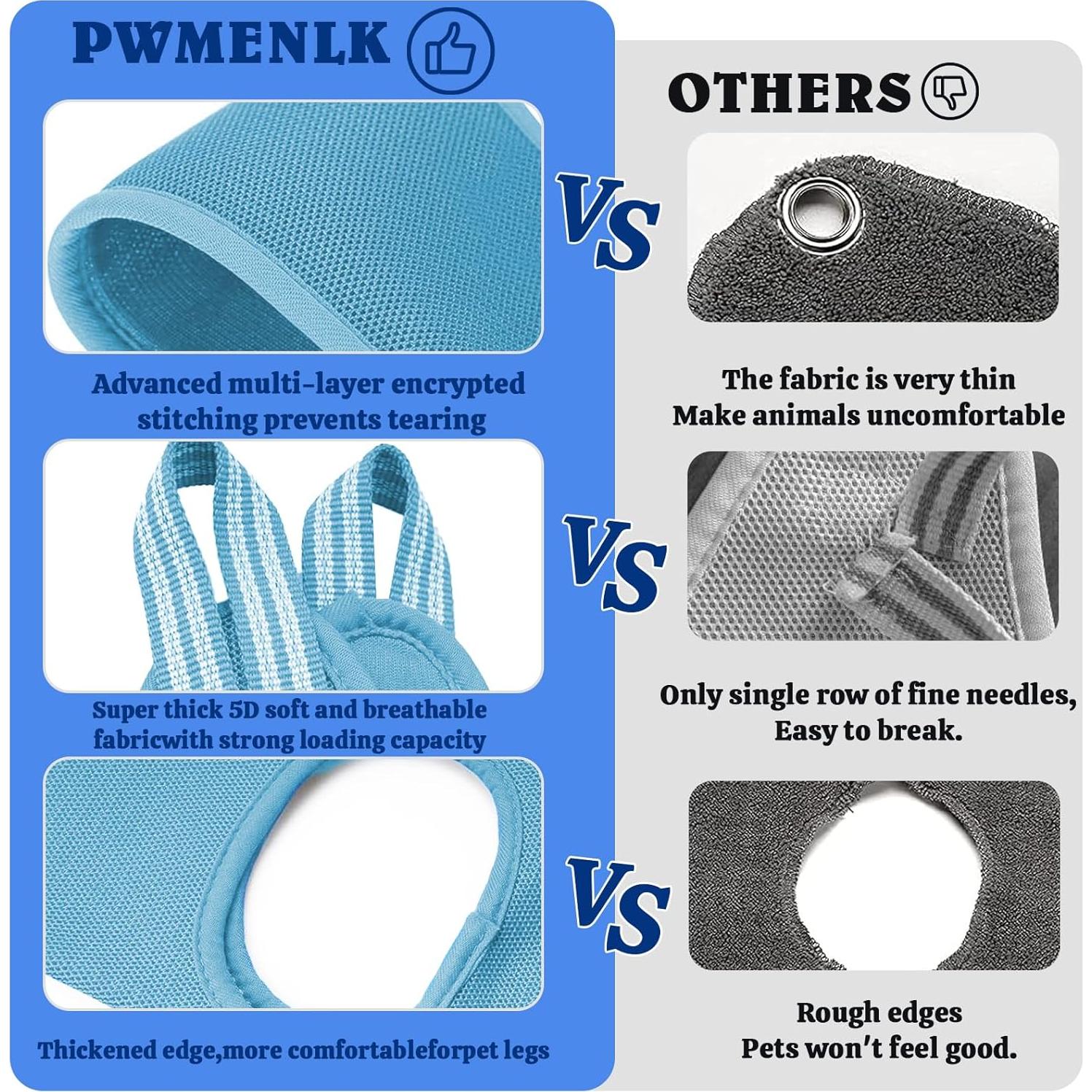 Kit de Hamaca Acicalamiento Mascotas 10 en 1 PWMENLK - Mediano