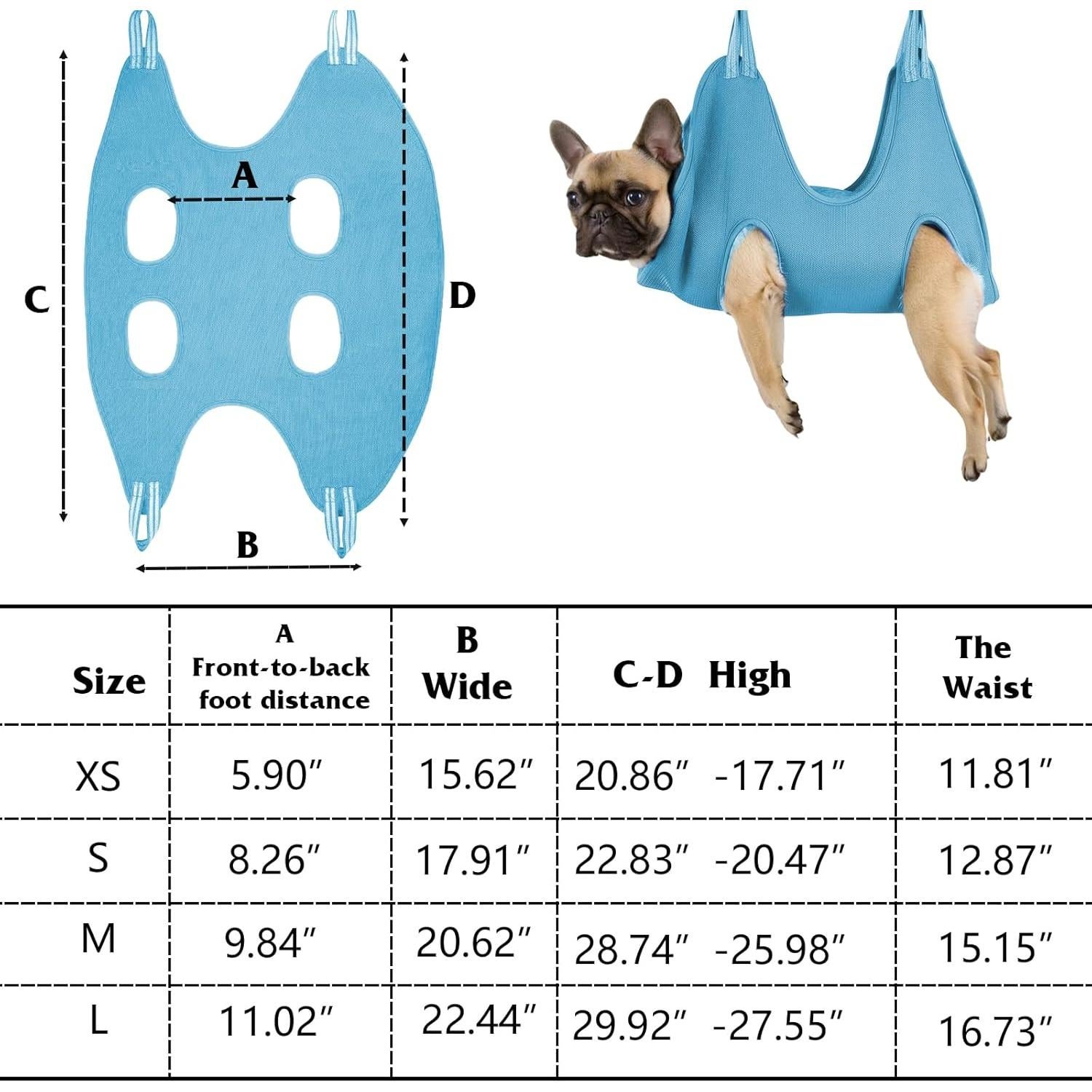 Kit de Hamaca Acicalamiento Mascotas 10 en 1 PWMENLK - Mediano