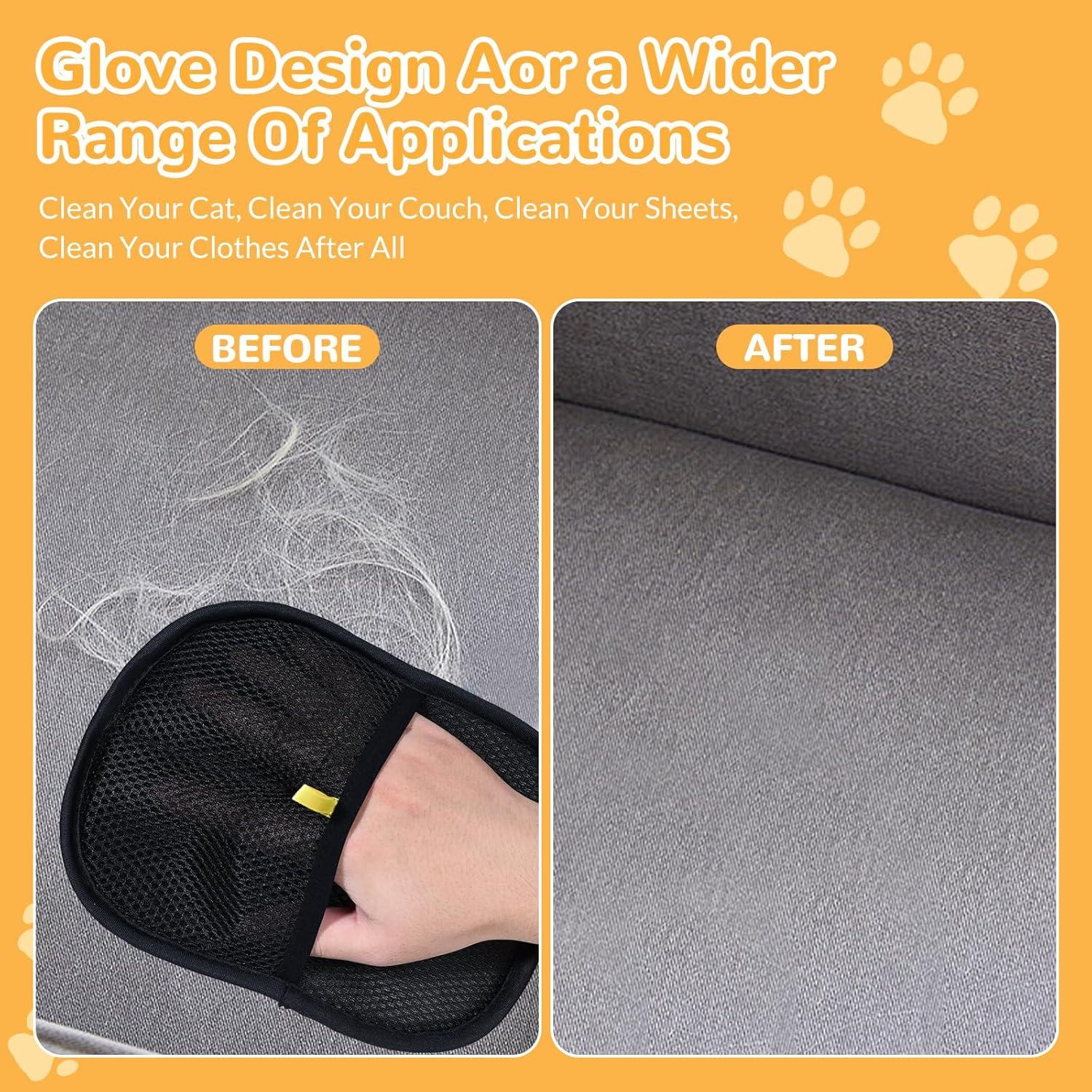 Guantes Electroestáticos para Remover Pelo de Mascotas - 2 PCS