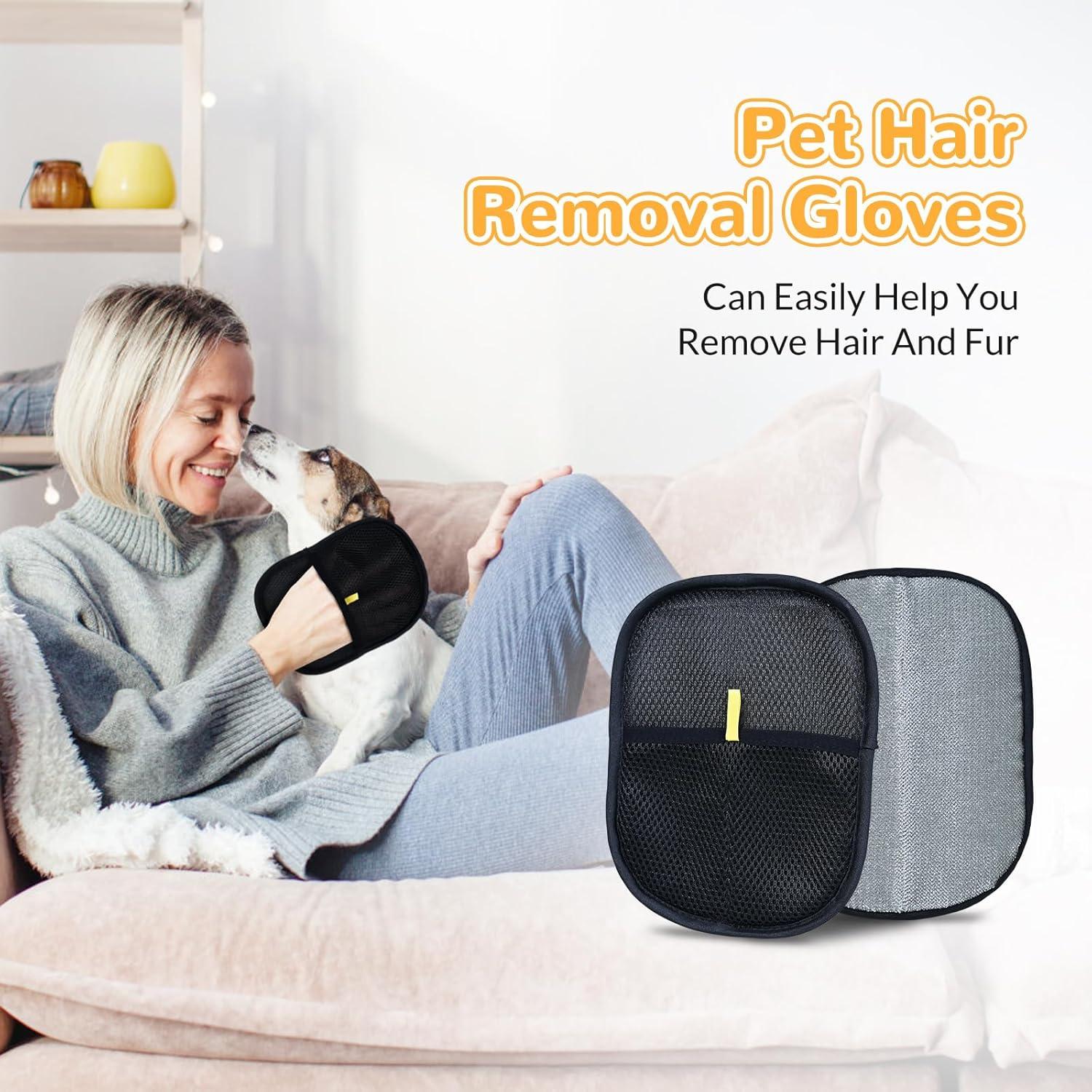 Guantes Electroestáticos para Remover Pelo de Mascotas - 2 PCS