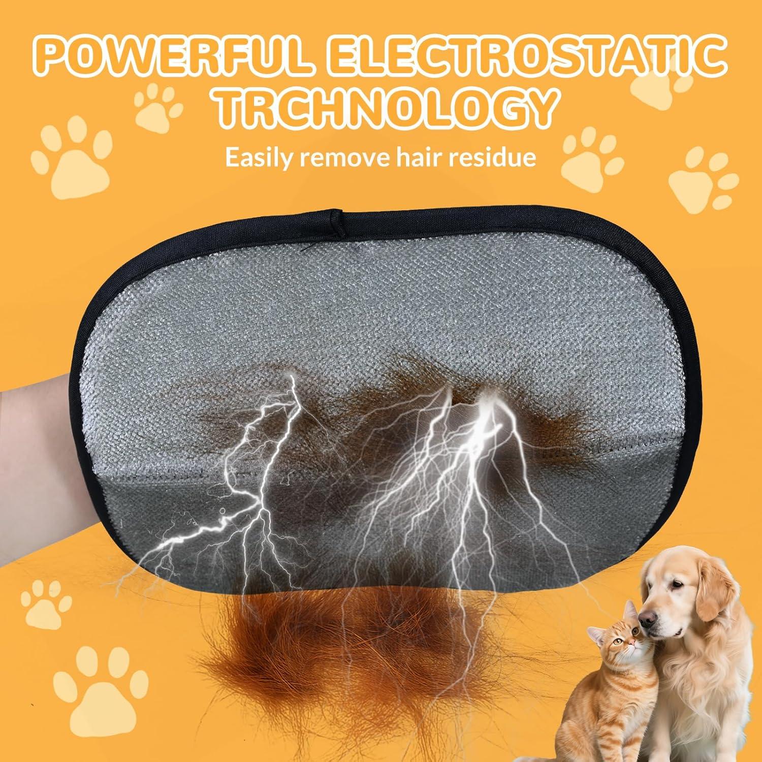 Guantes Electroestáticos para Remover Pelo de Mascotas - 2 PCS