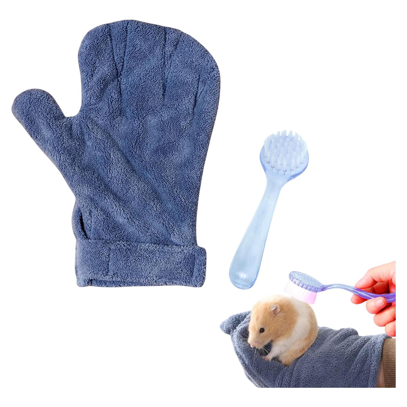 Guantes a Prueba de Mordidas y Cepillo para Hámsters - PurrrfectionPet