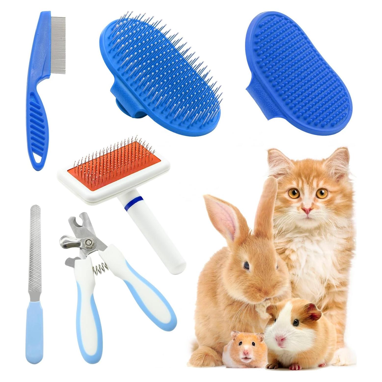 Kit de Aseo para Mascotas Crafterlife - 6 Piezas para Conejos y Gatos