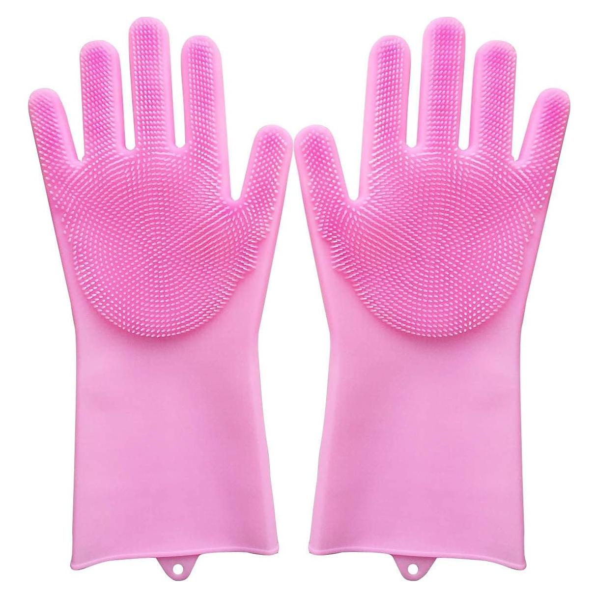Guantes de Aseo para Mascotas Sene - Silicona Rosa 31.85x15.7cm