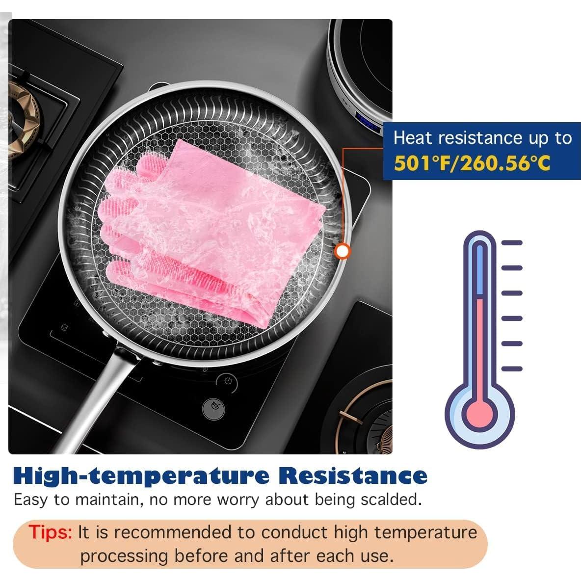 Guantes de Aseo para Mascotas Sene - Silicona Rosa 31.85x15.7cm