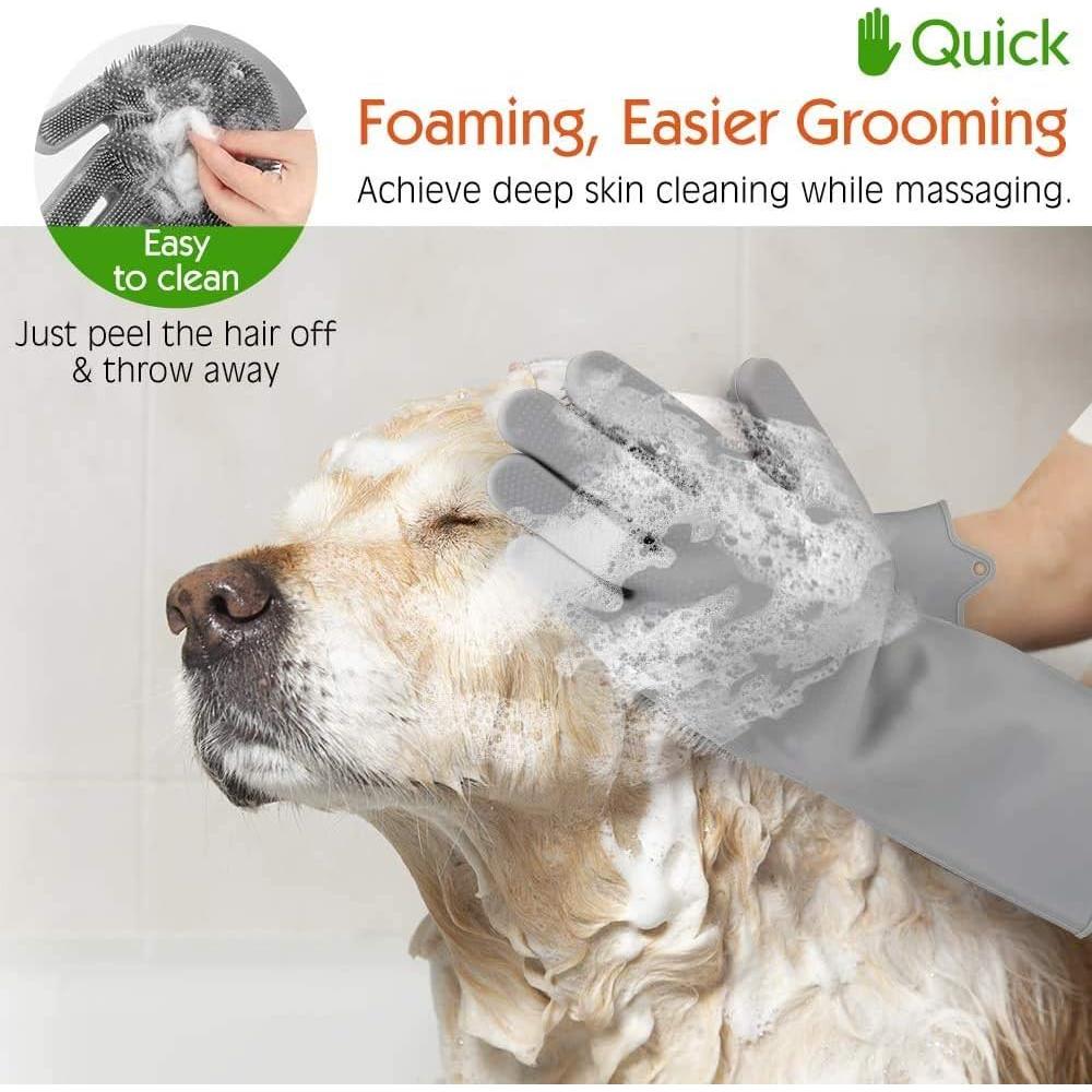 Guantes de Aseo para Mascotas Sene de Silicona 34x16 cm