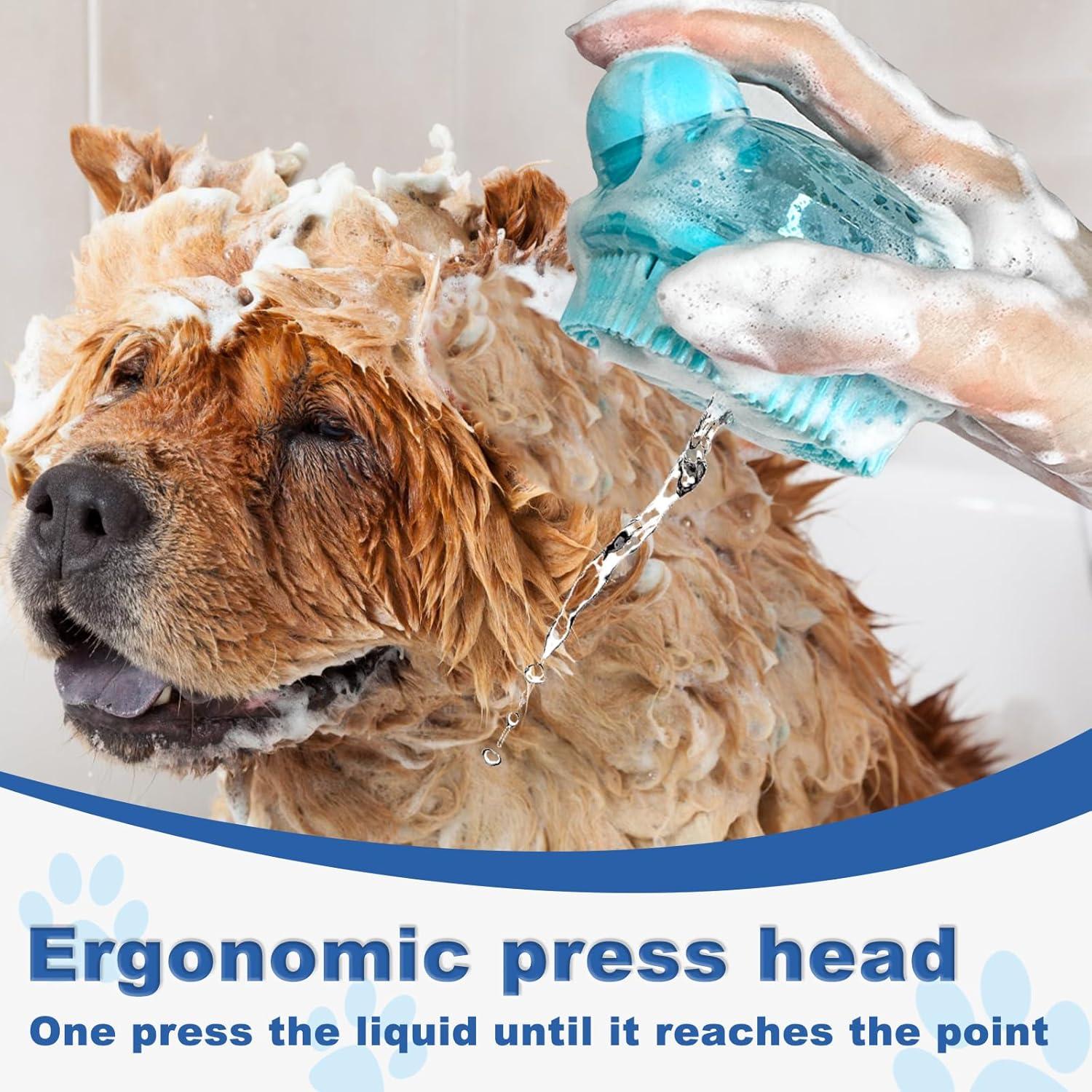 Set de Baño para Mascotas IDQQUQQ: Guantes y Cepillo Azul