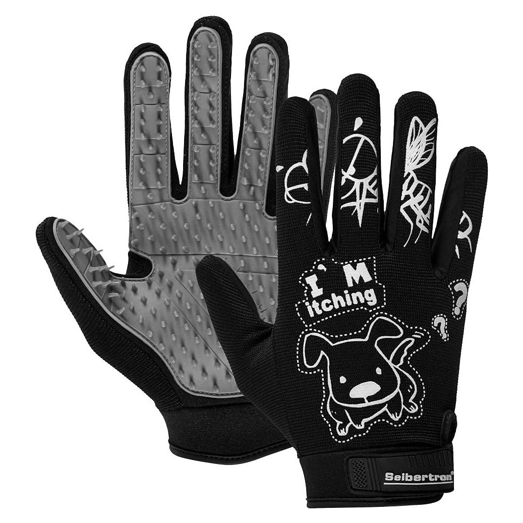Guantes de Deshedding Seibertron Adulto XL Negro