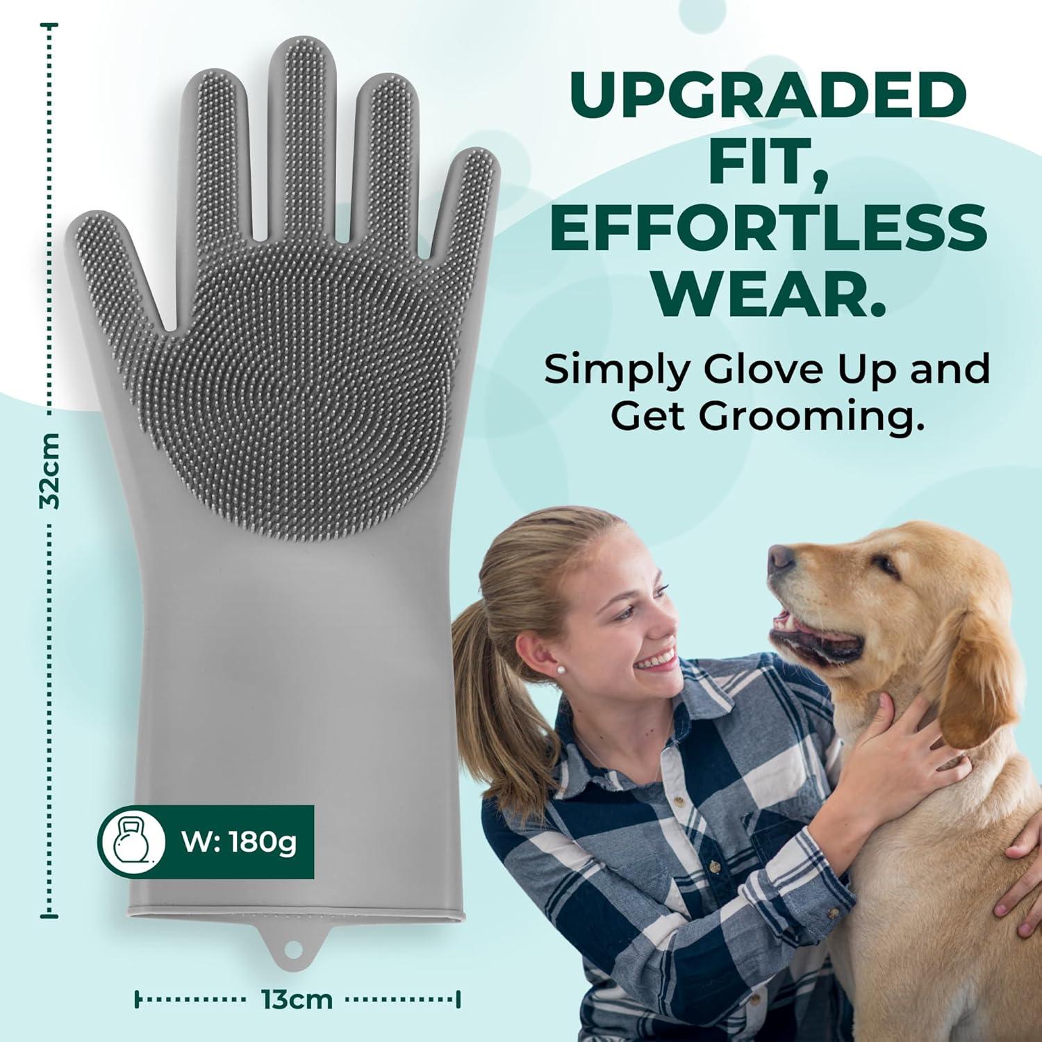 Guantes de Lavado para Perros BarkNGo - Silicona Resistente al Calor