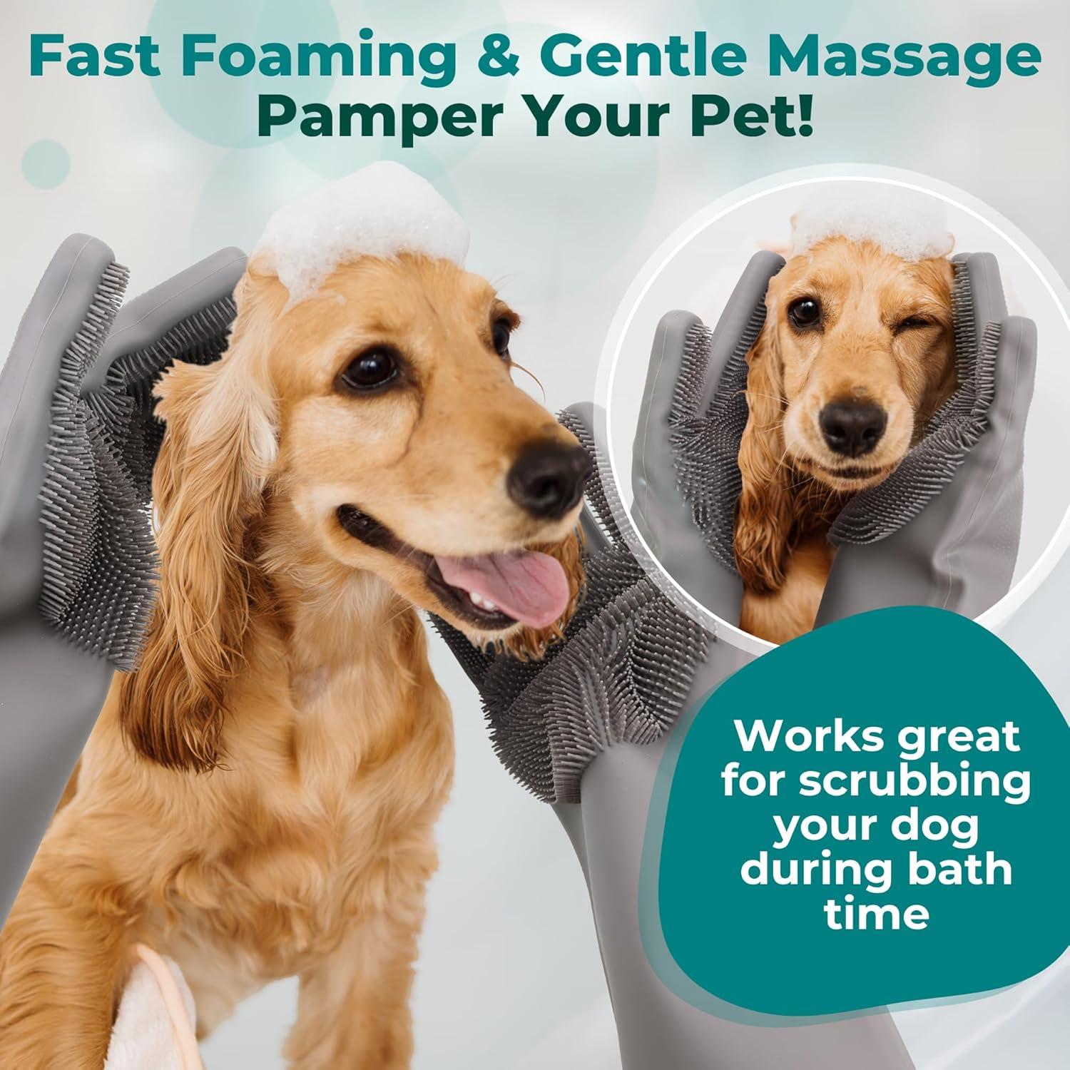 Guantes de Lavado para Perros BarkNGo - Silicona Resistente al Calor