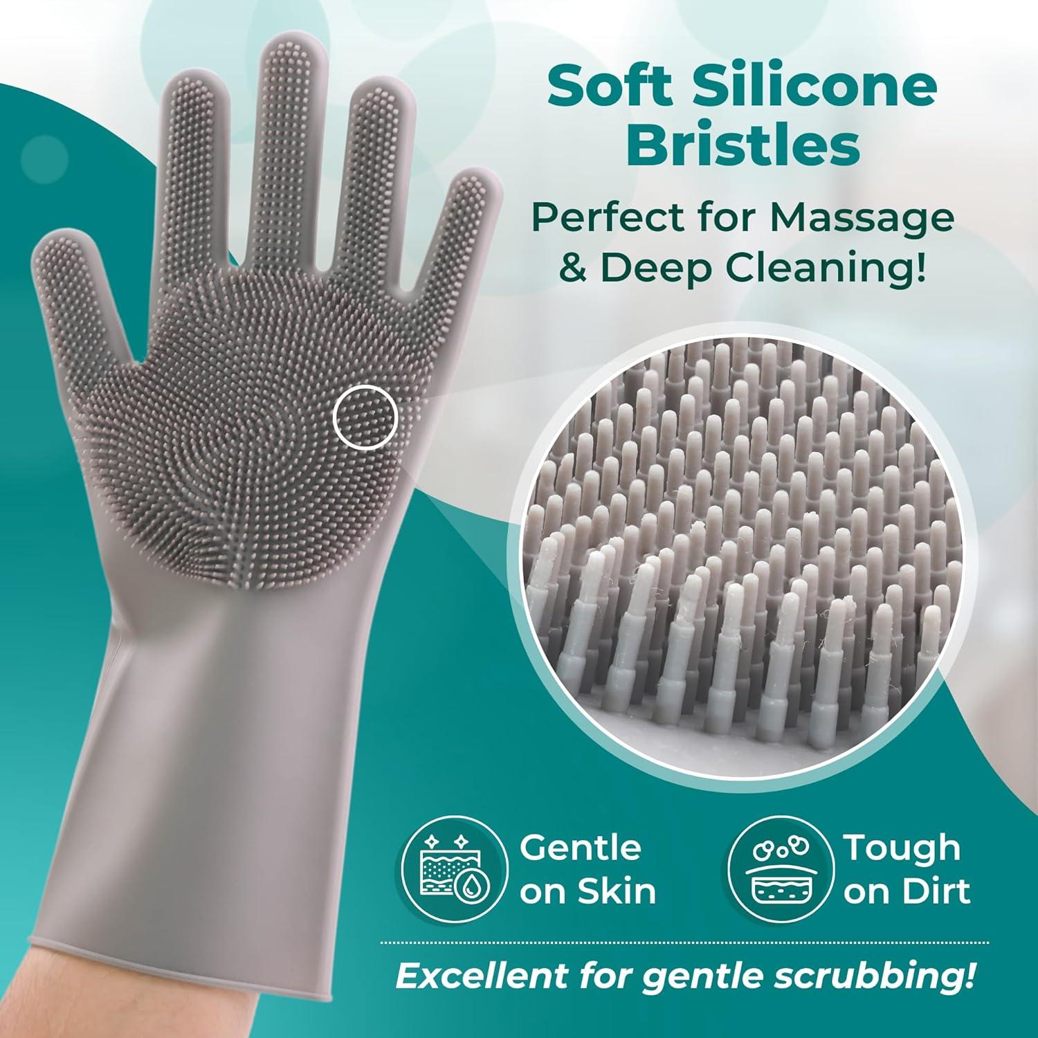 Guantes de Lavado para Perros BarkNGo - Silicona Resistente al Calor