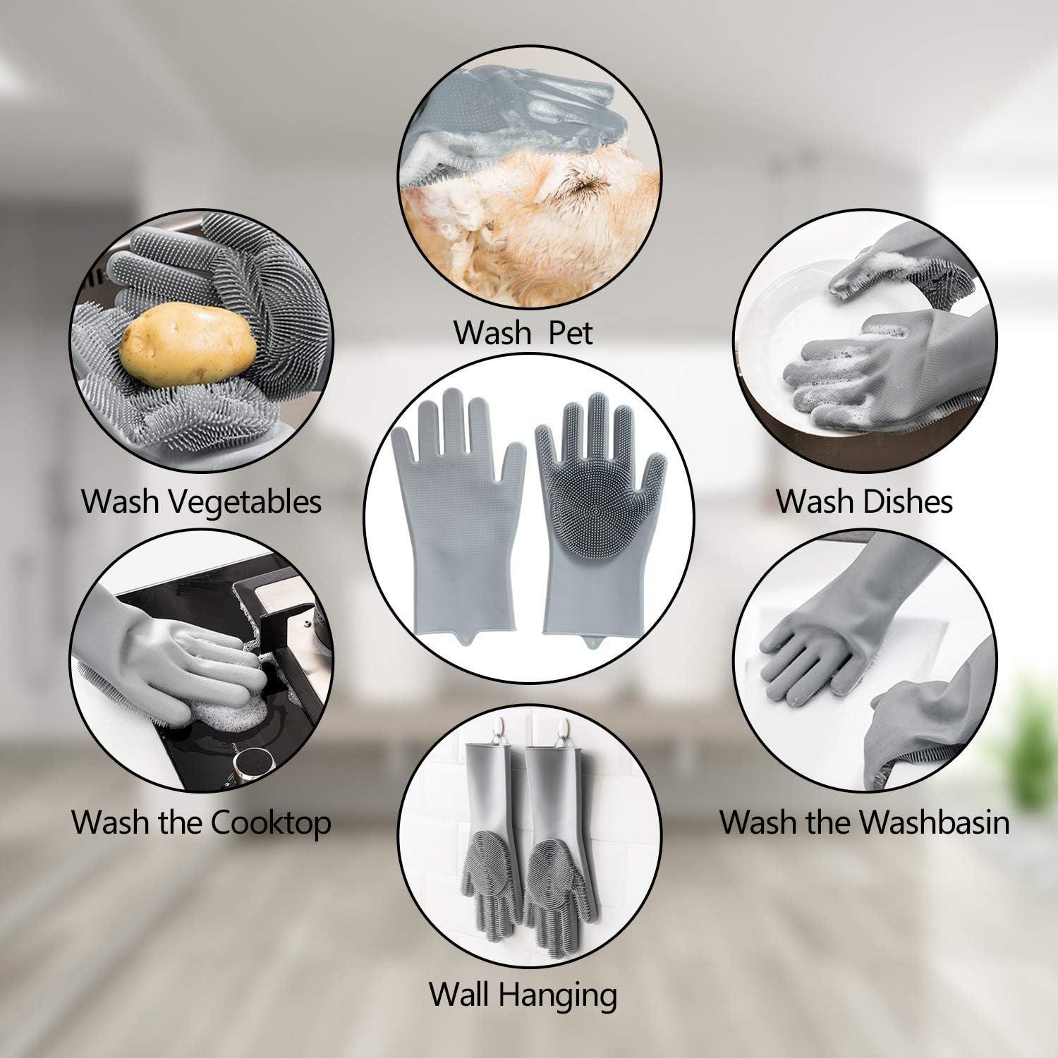 Guantes de Aseo para Mascotas - Silicona Suave - 1 Paquete