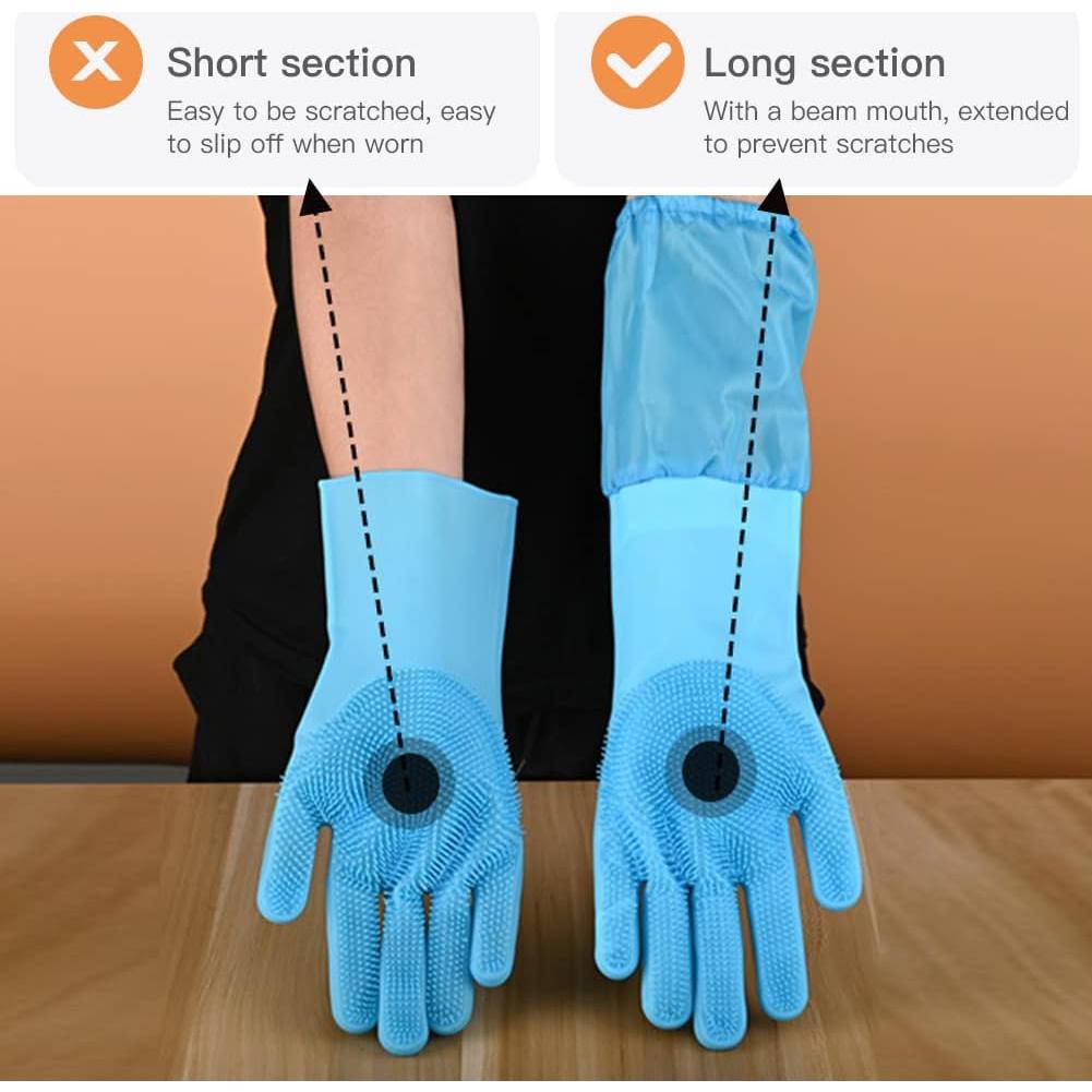 Guantes de Silicona Wayuto para Baño y Aseo de Mascotas - Púrpura