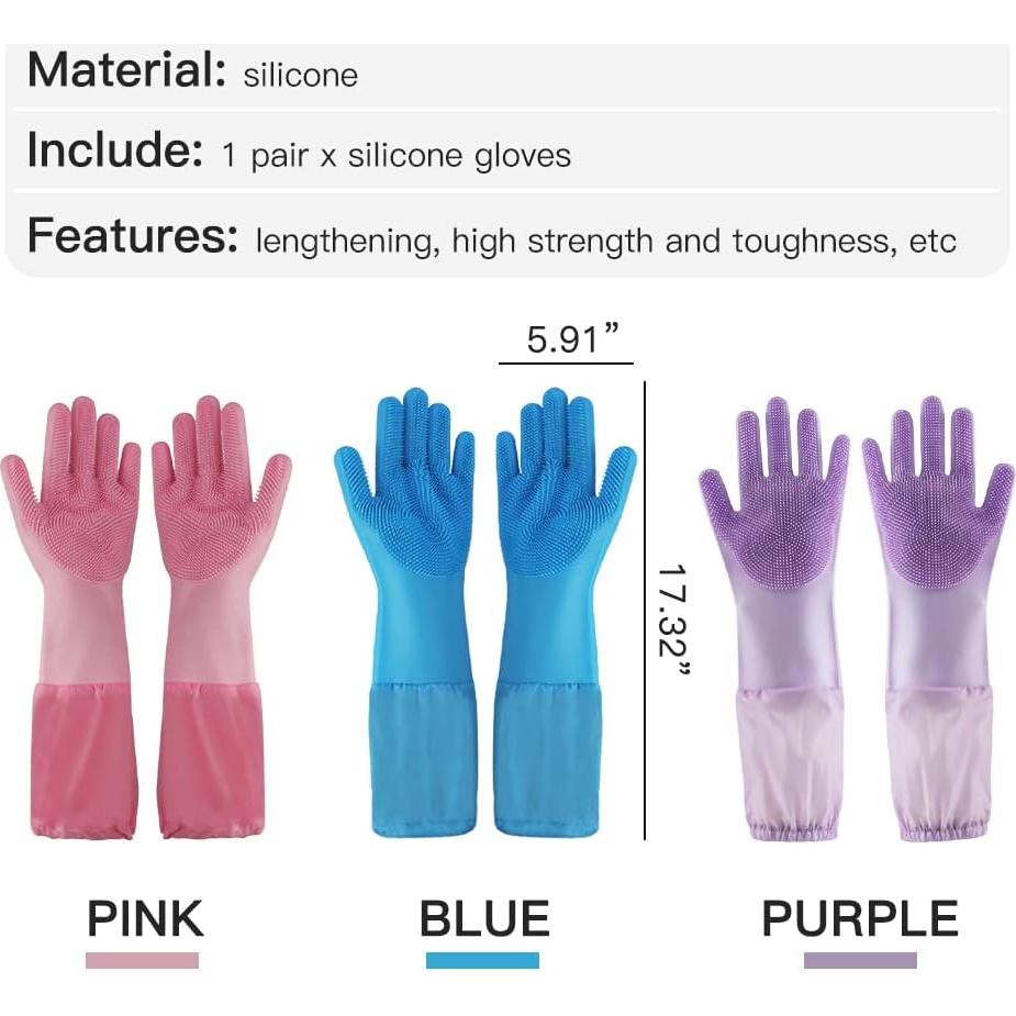 Guantes de Silicona Wayuto para Baño y Aseo de Mascotas - Púrpura
