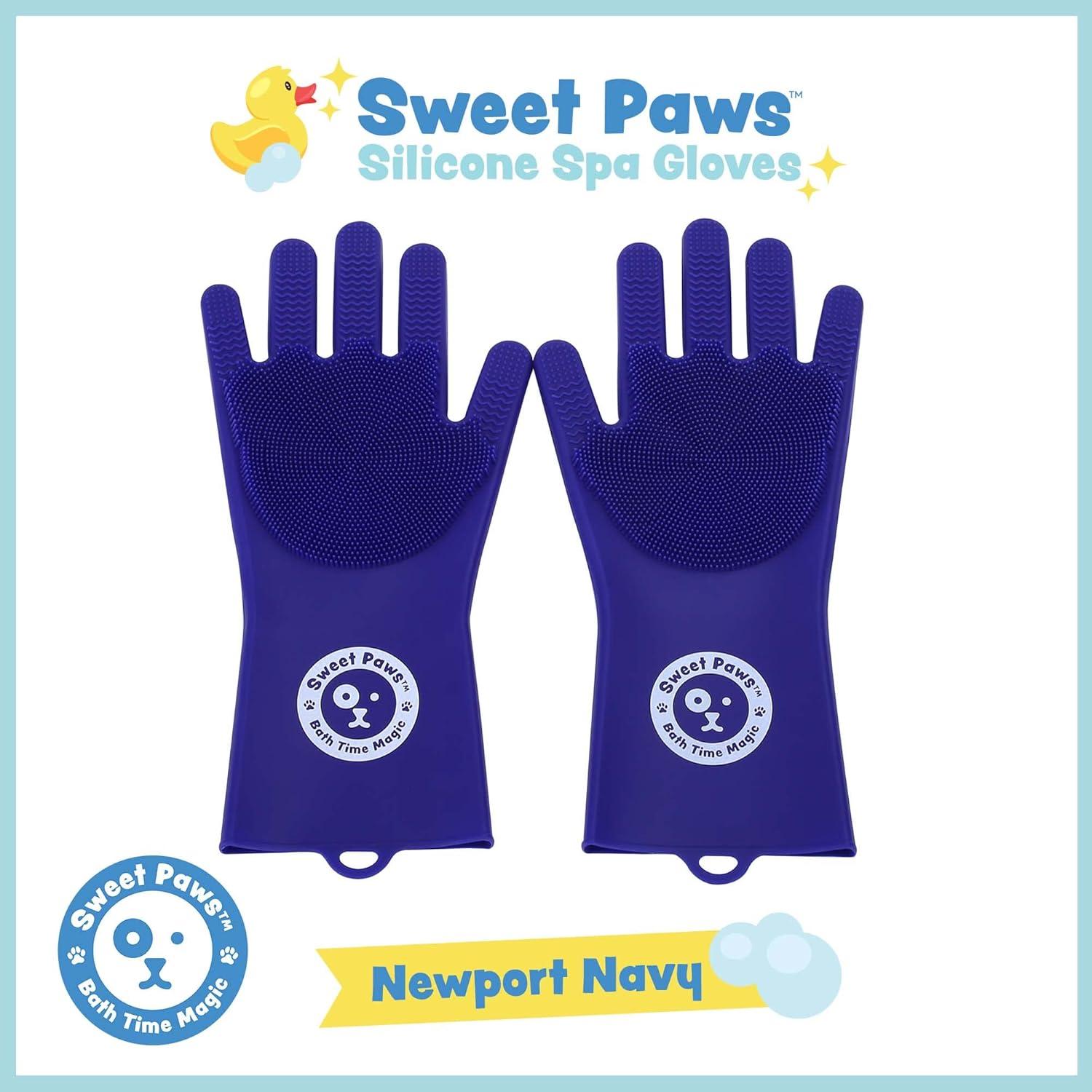 Guantes de Acicalamiento Sweet Paws para Perros y Gatos - Newport Navy