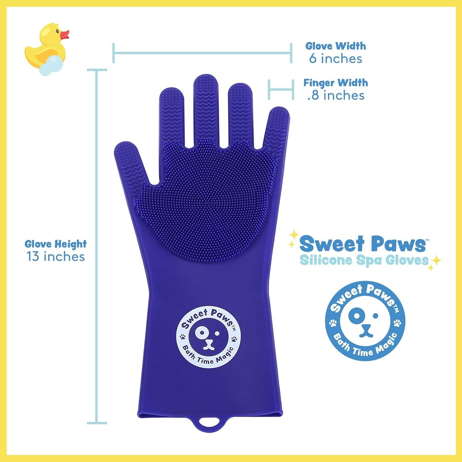 Guantes de Acicalamiento Sweet Paws para Perros y Gatos - Newport Navy