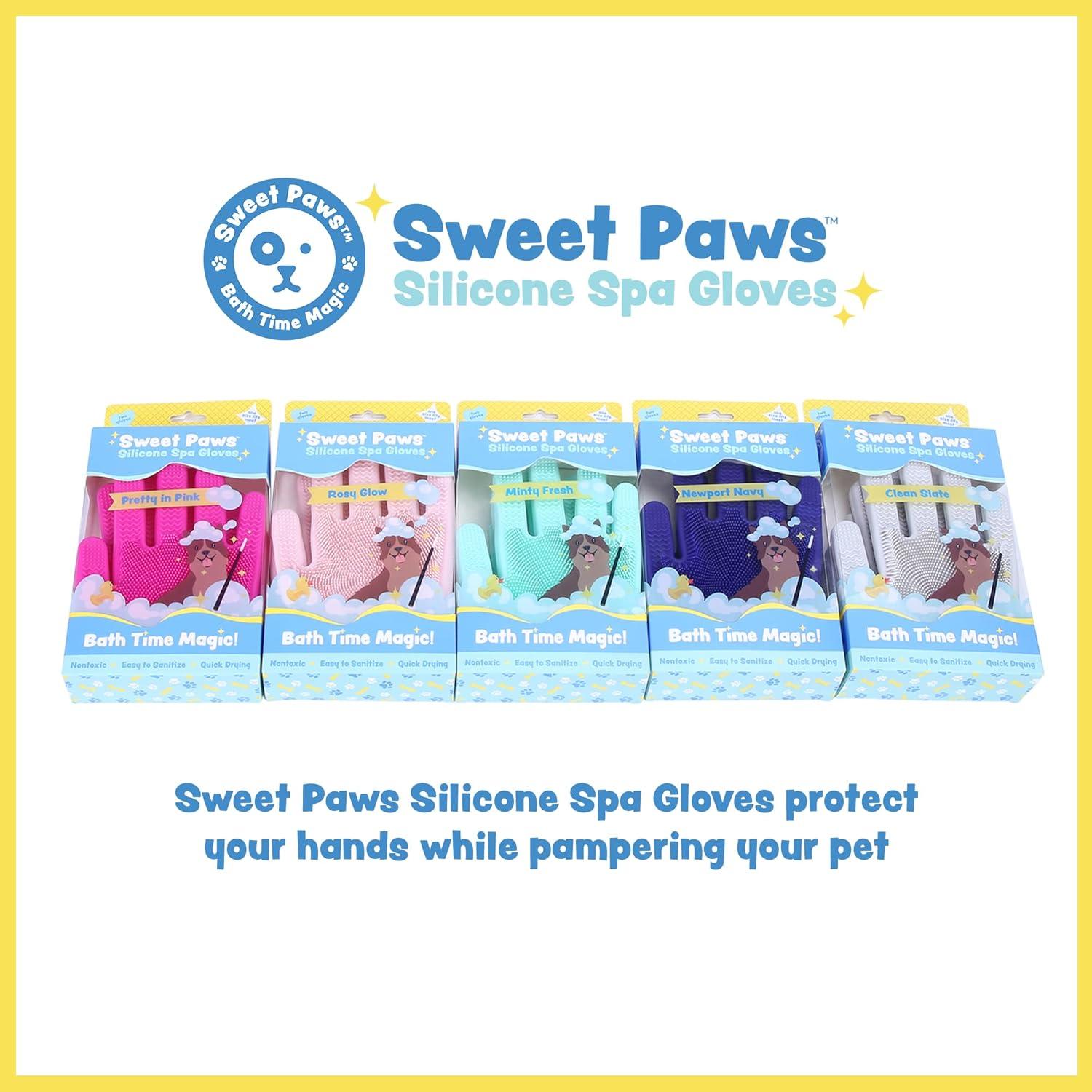 Guantes de Acicalamiento Sweet Paws para Perros y Gatos - Newport Navy
