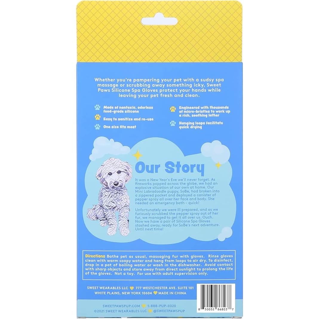 Guantes de Acicalamiento Sweet Paws para Perros y Gatos - Newport Navy