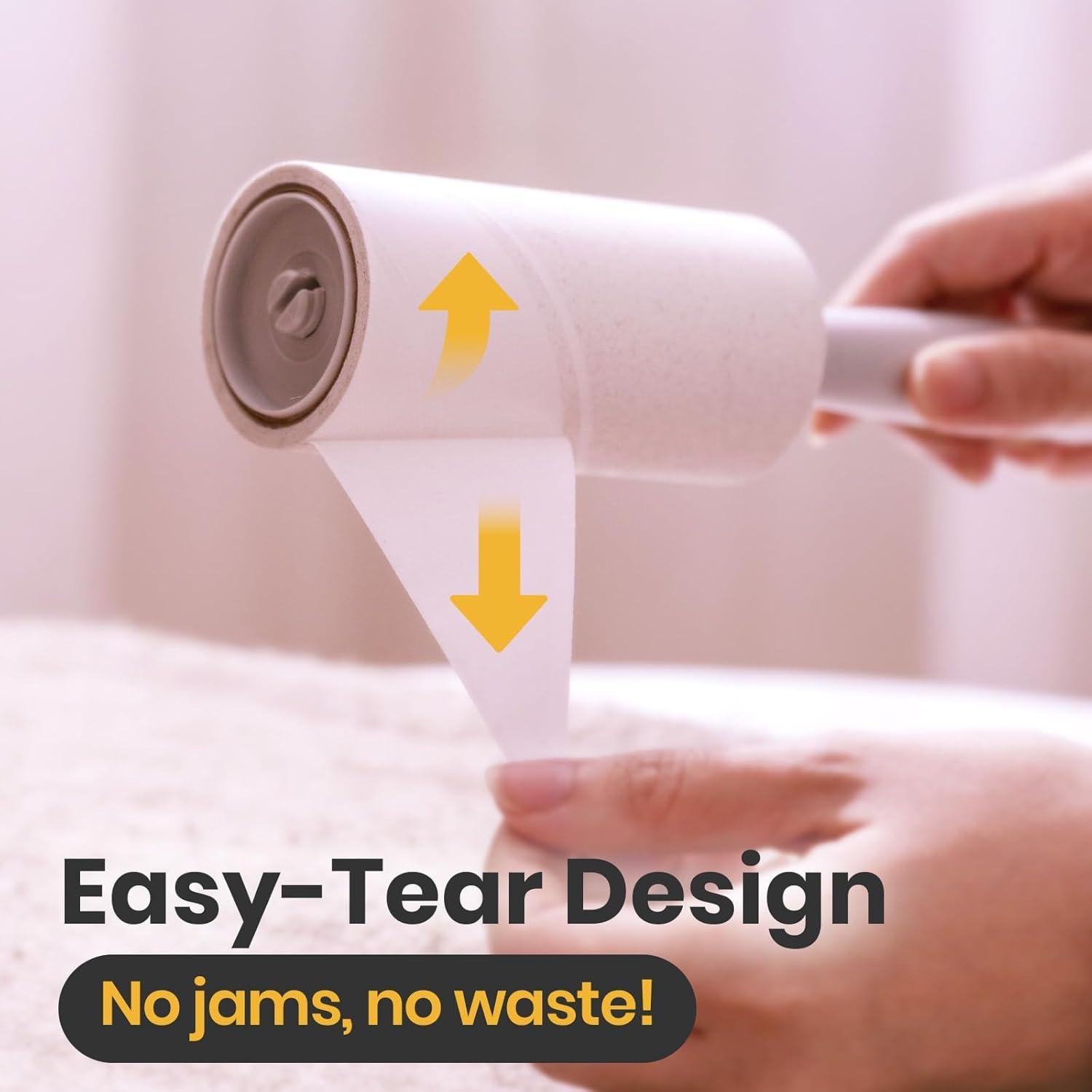 Rodillo Quitapelusas DELOMO - 5 Rodillos + 5 Recambios, 1000 Hojas