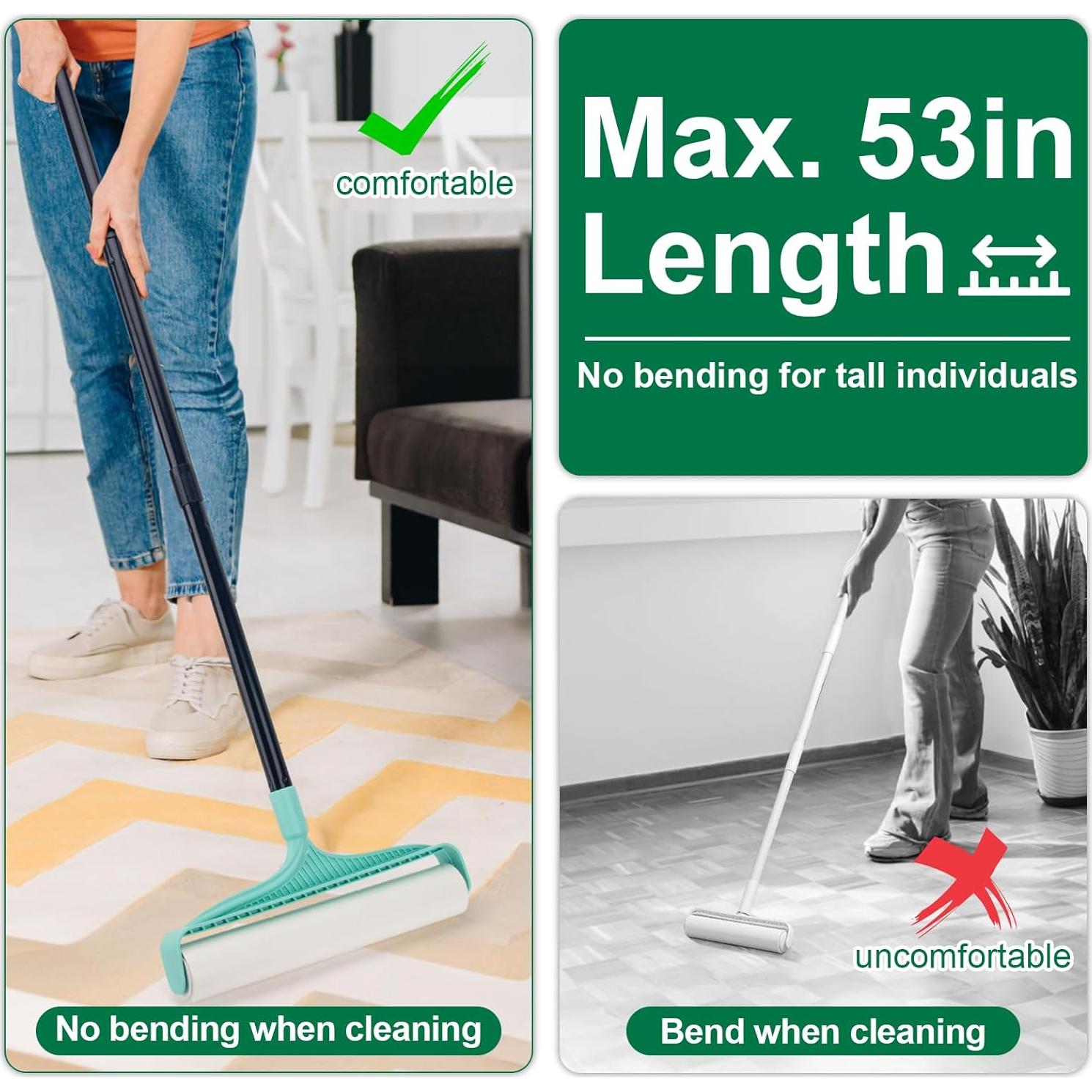 Rodillo de Pelusa KeFanta Grande 30 cm con Mango Ajustable 135 cm