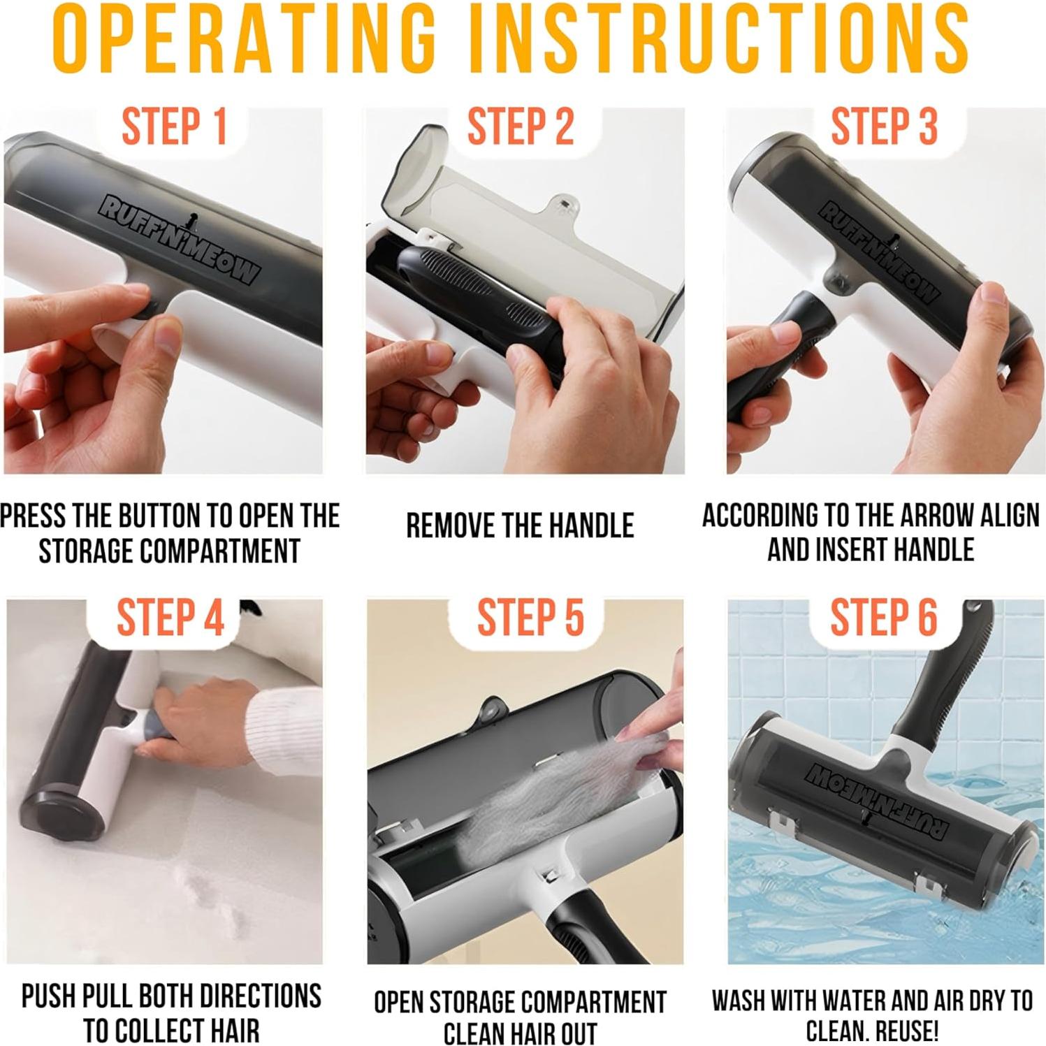 Quitapelusas Ruff'N'Meow para Pelo de Mascota - Rodillo Ecológico