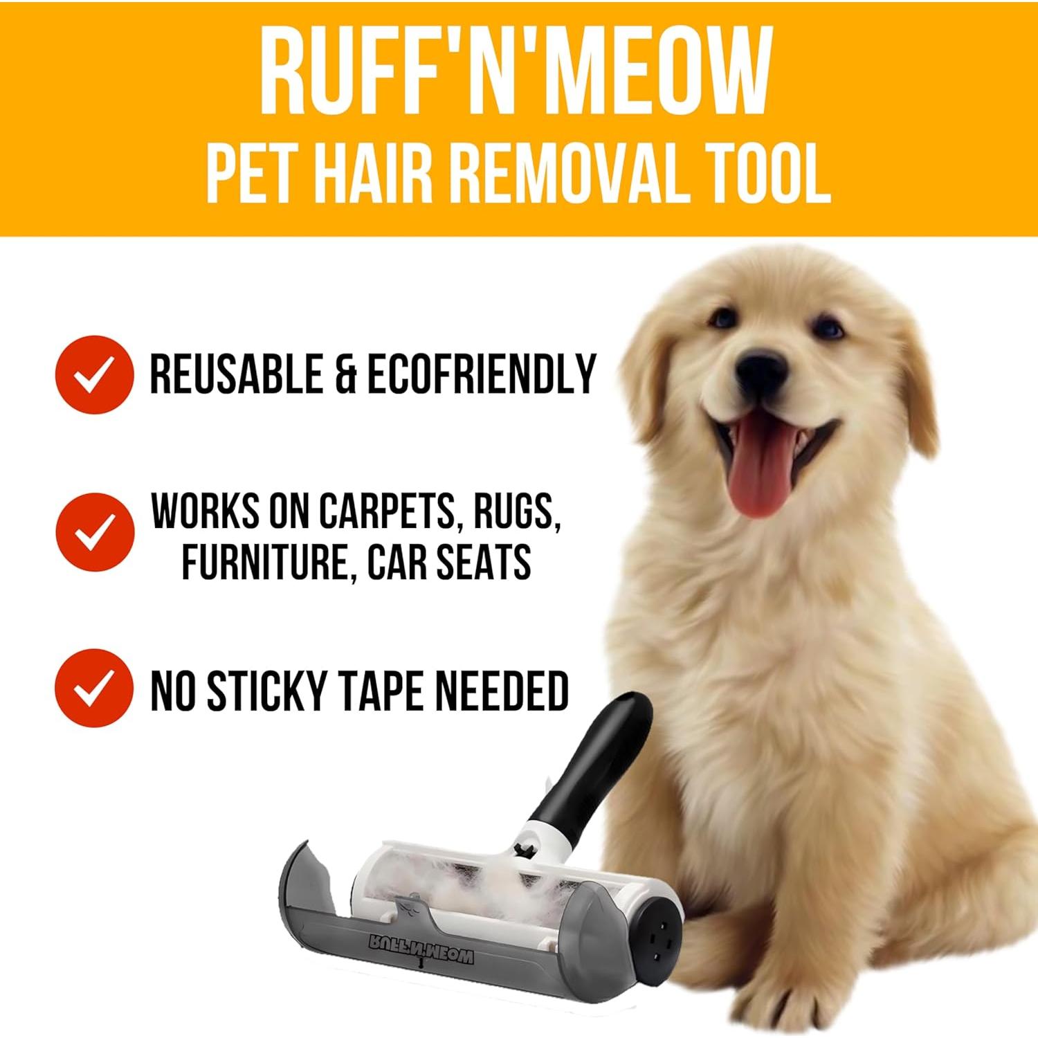 Quitapelusas Ruff'N'Meow para Pelo de Mascota - Rodillo Ecológico