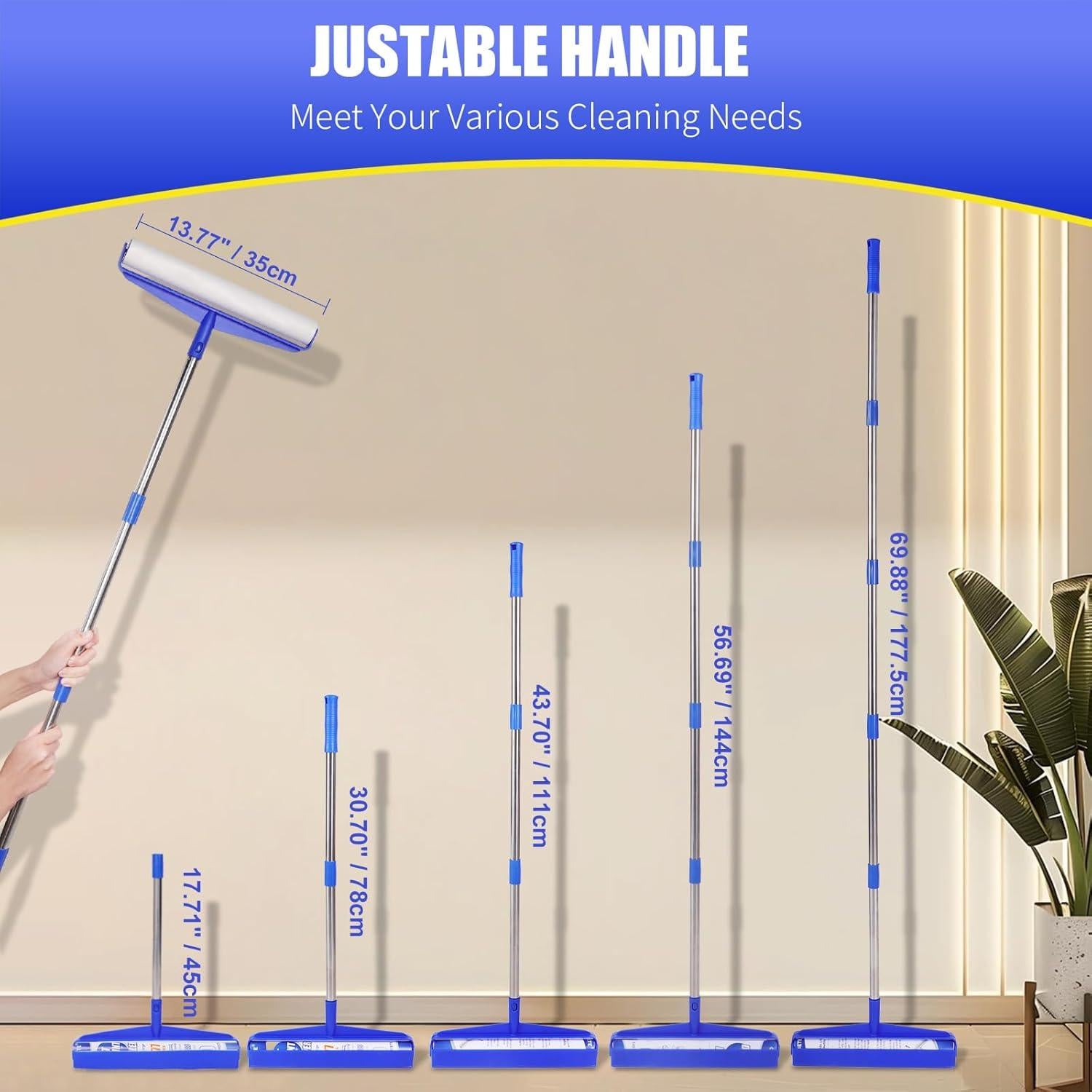 Rodillo de Pelusa COBETE 35 cm Extra Pegajoso con Mango 177.5 cm