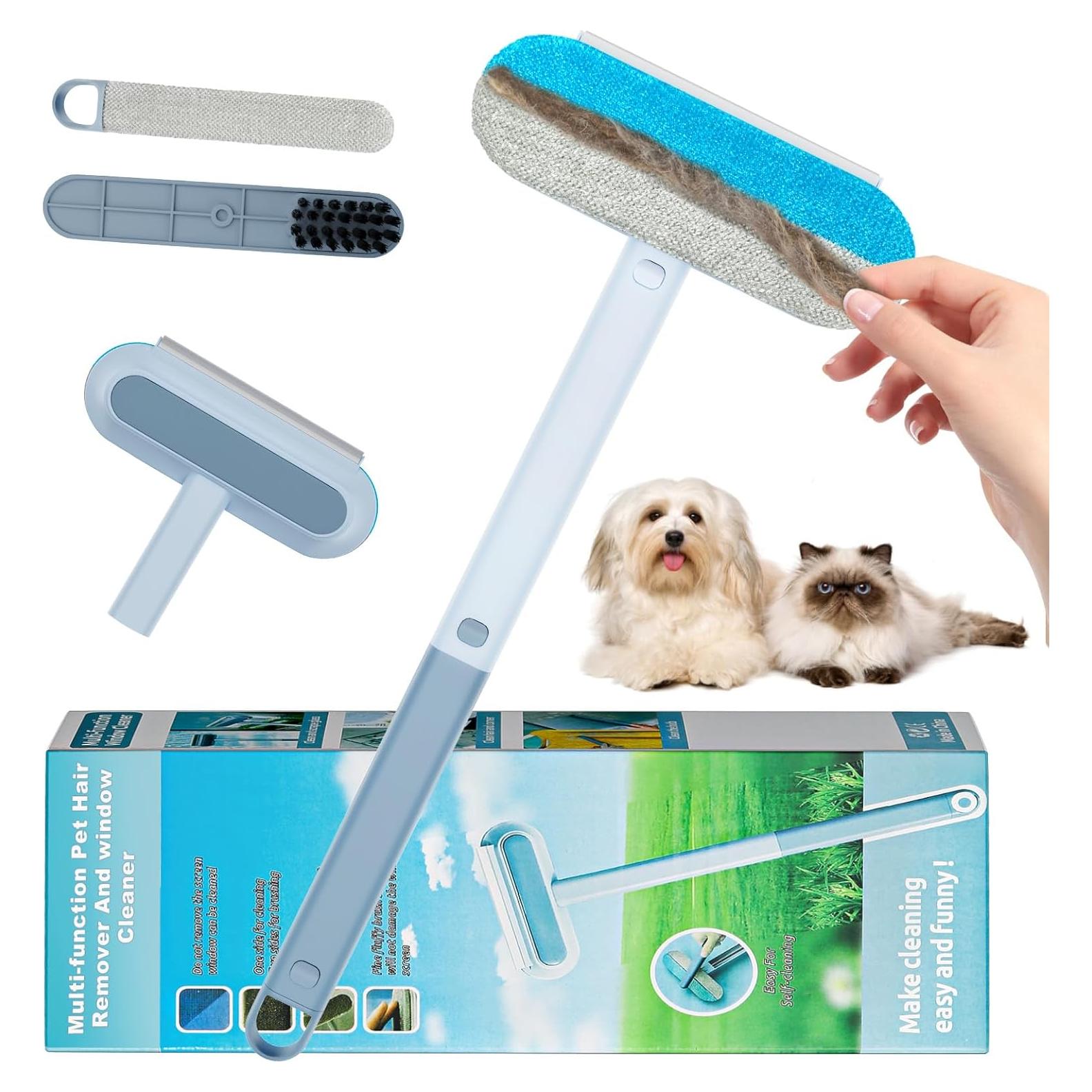 Quitapelos para Mascotas FOUBUS 4 en 1, Reutilizable y Lavable