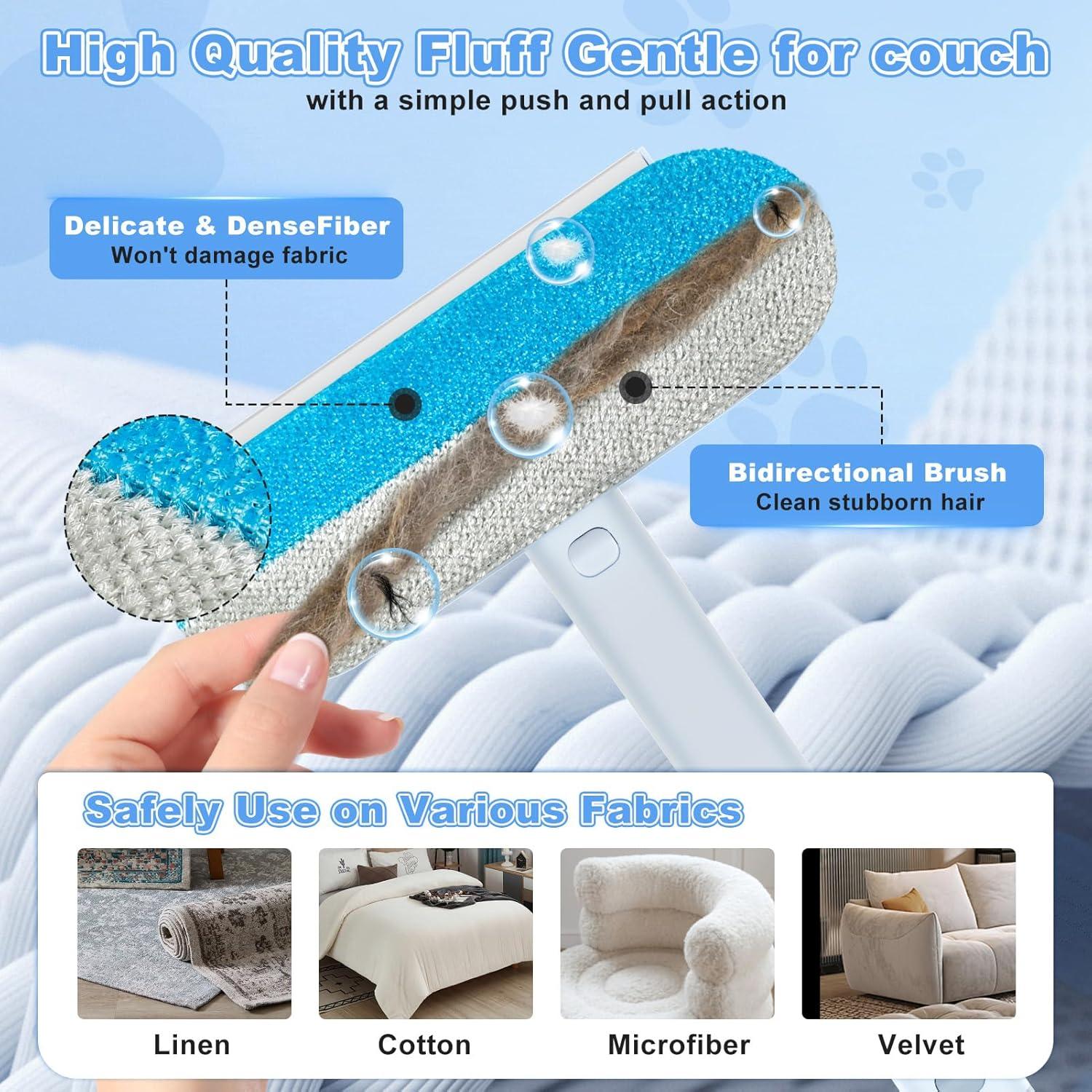 Quitapelos para Mascotas FOUBUS 4 en 1, Reutilizable y Lavable