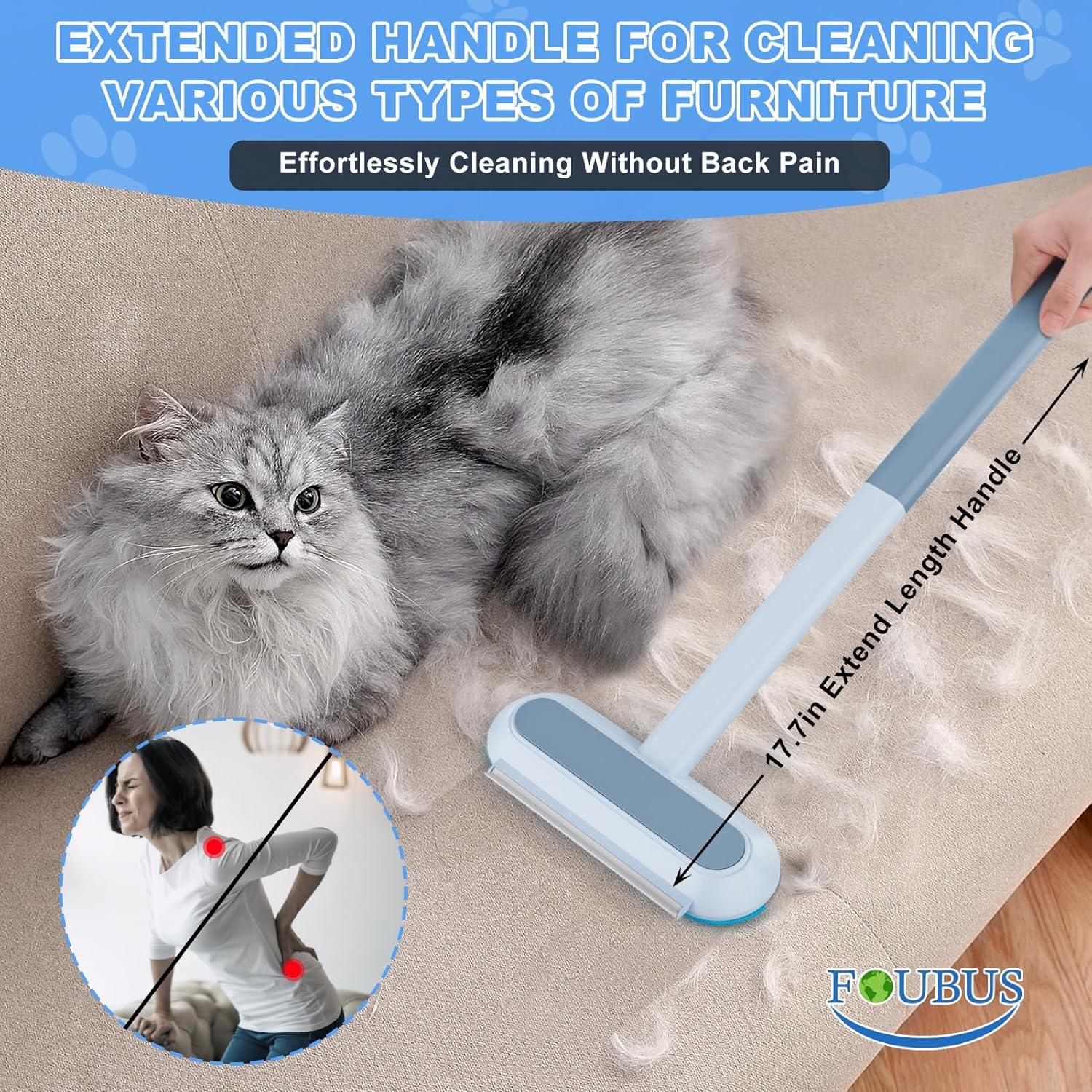 Quitapelos para Mascotas FOUBUS 4 en 1, Reutilizable y Lavable