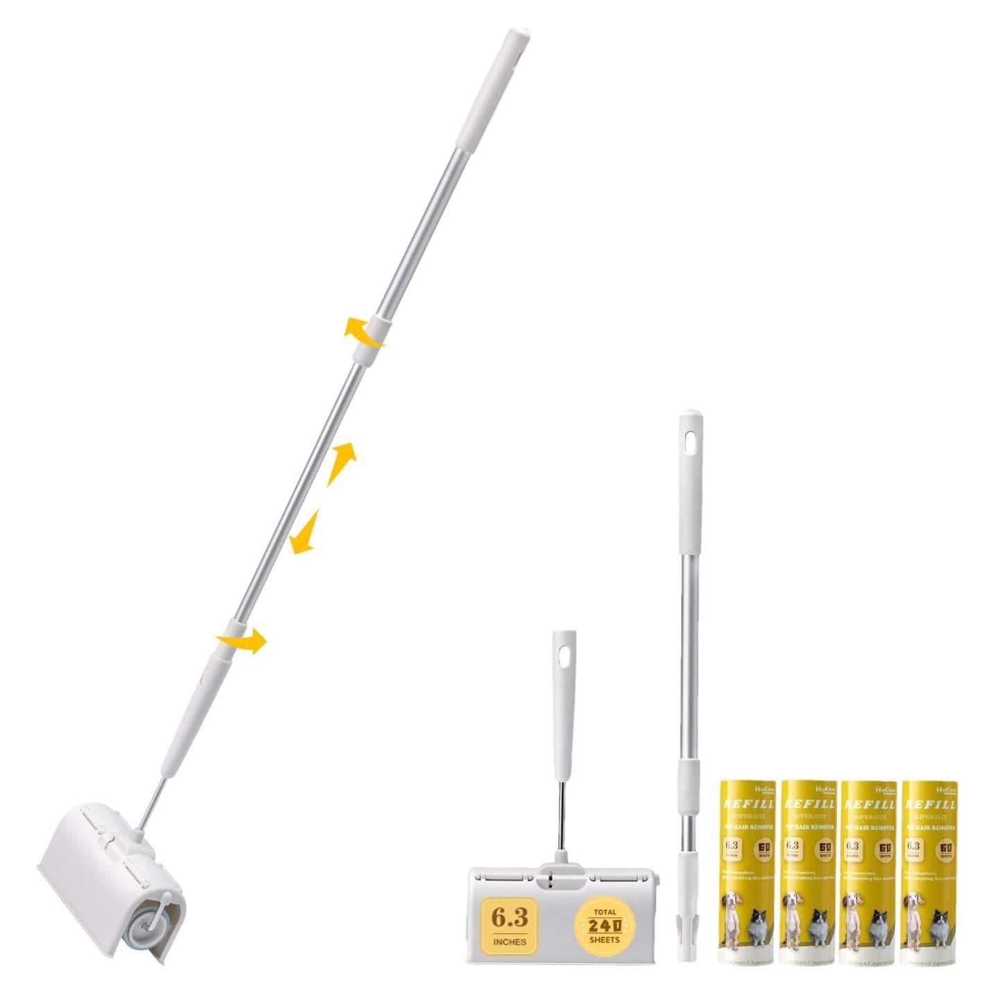 Rodillo de Pelusa Grande HAPCHRON con Mango Extensible 240 Hojas