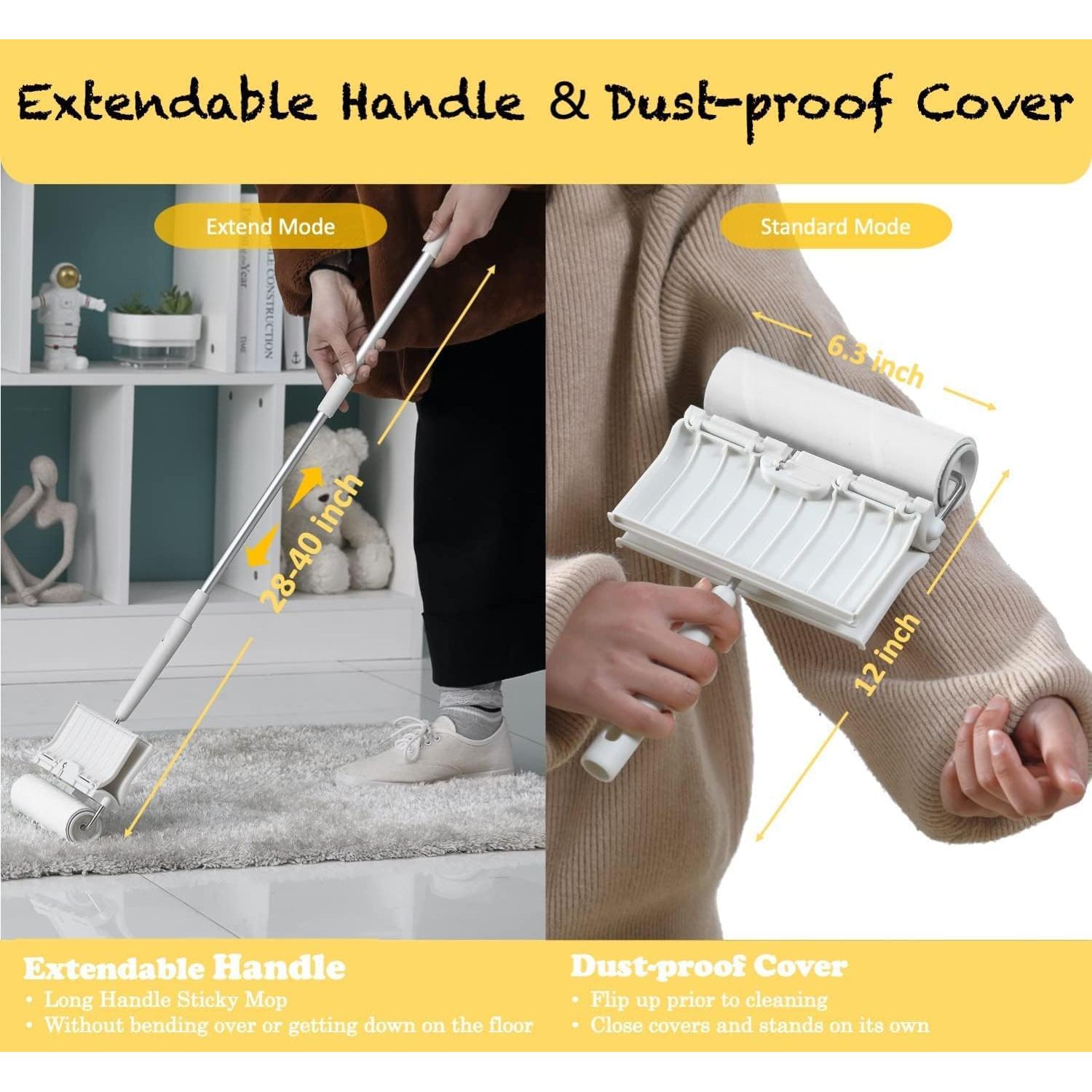 Rodillo de Pelusa Grande HAPCHRON con Mango Extensible 240 Hojas