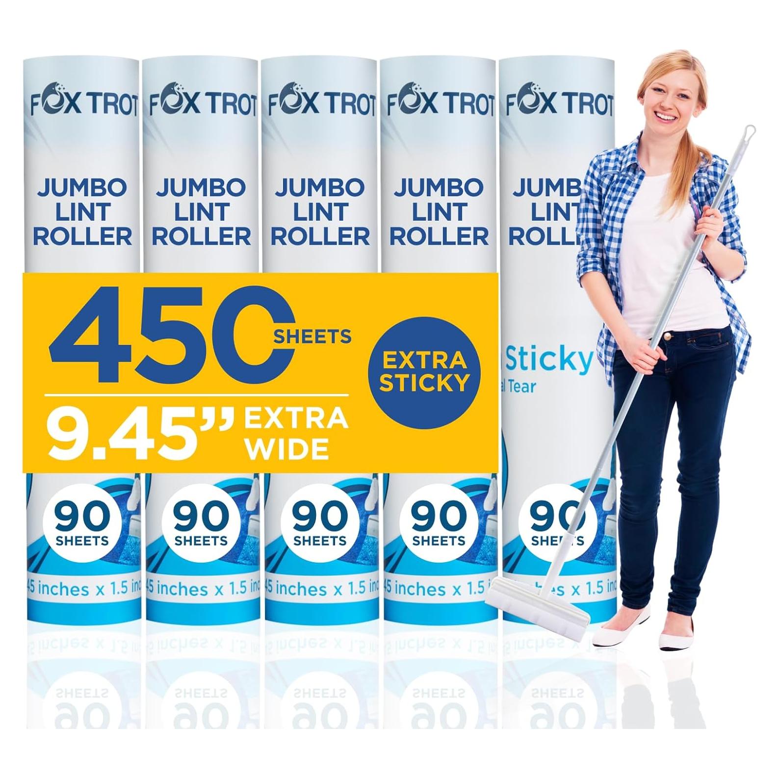 Rodillo de Pelusa Jumbo Fox Trot 24 cm con 450 Hojas