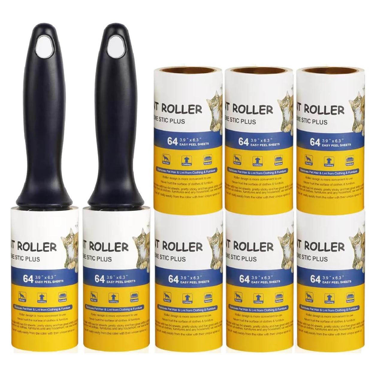 Rodillo Quitapelusas WulaWindy con 8 Recargas Extra Pegajosas