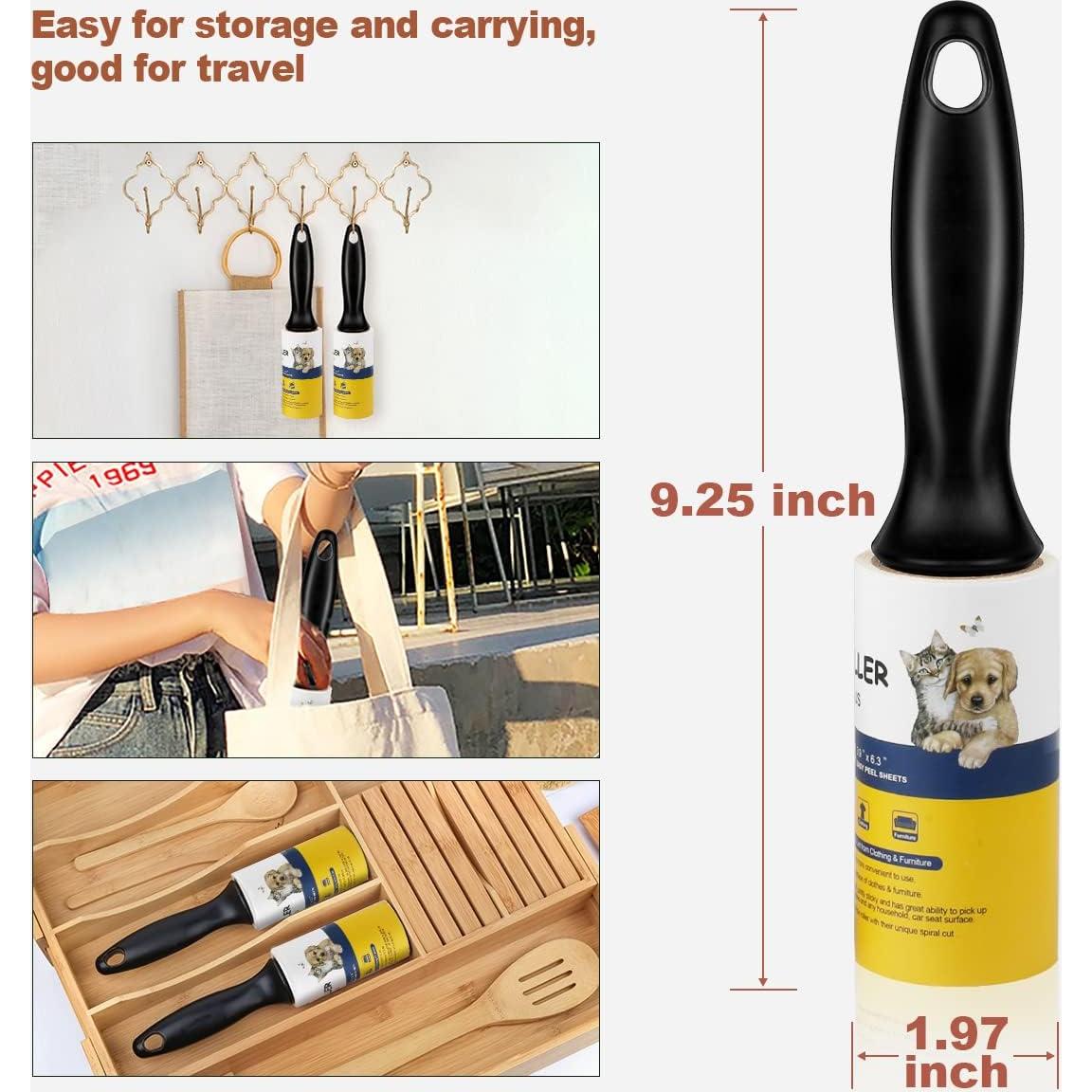 Rodillo Quitapelusas WulaWindy con 8 Recargas Extra Pegajosas