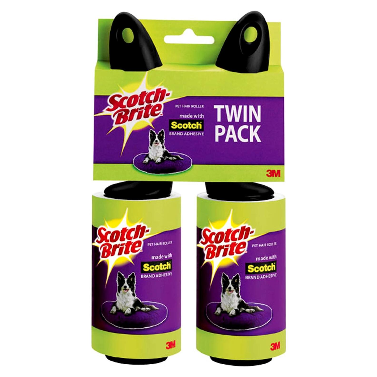 Rodillo para Pelusa Scotch-Brite Doble 112 Hojas para Mascotas