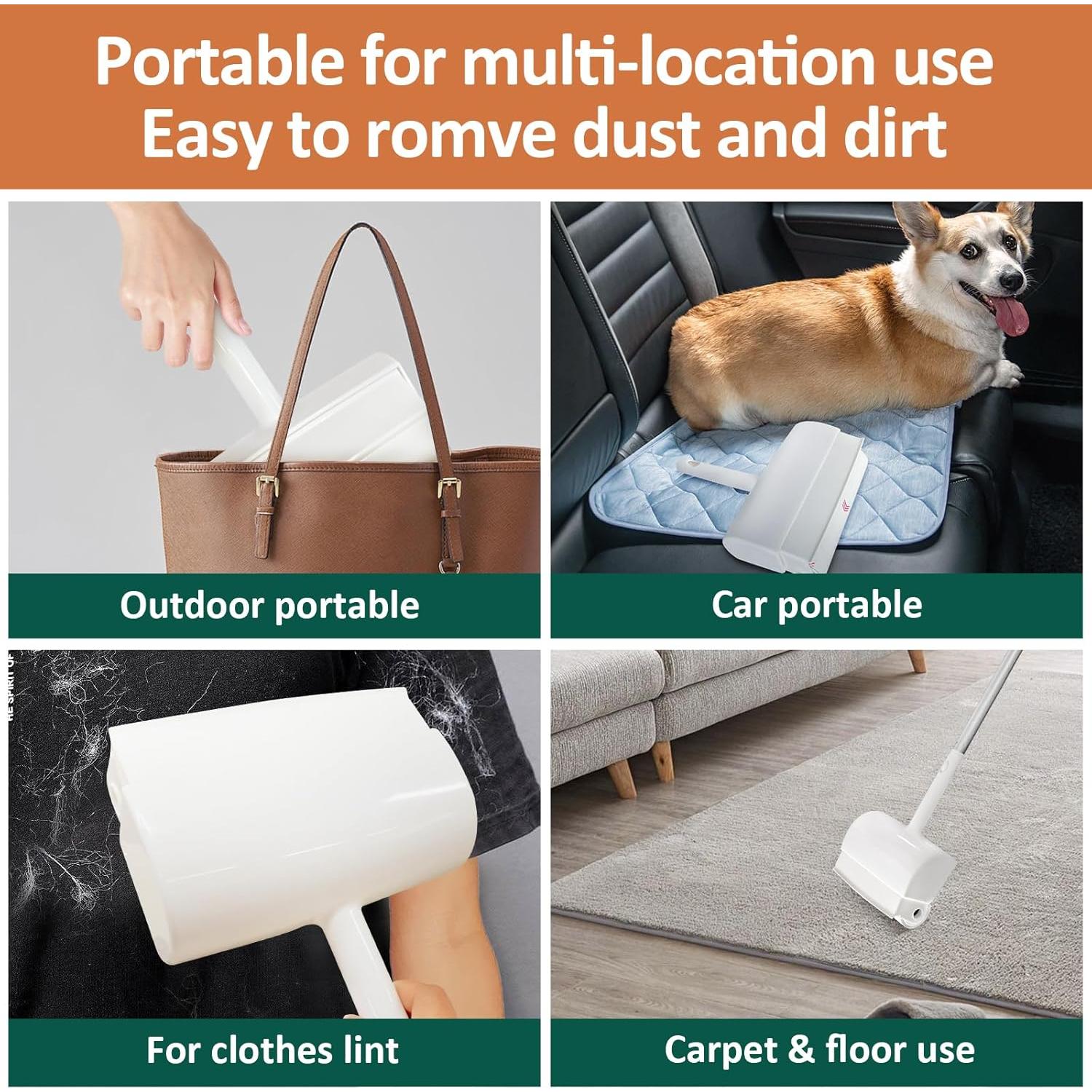 Rodillo de Pelusa Fieploom 6.3" Extra Pegajoso con Mango 114.3 cm