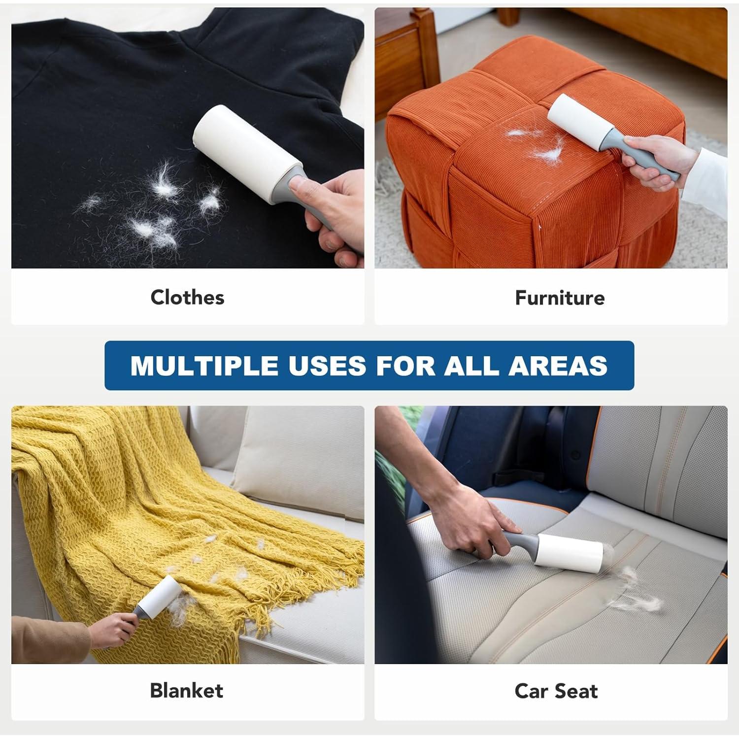 Rodillo Adhesivo Extra Pegajoso BomDa 540 Hojas 2 Mangos