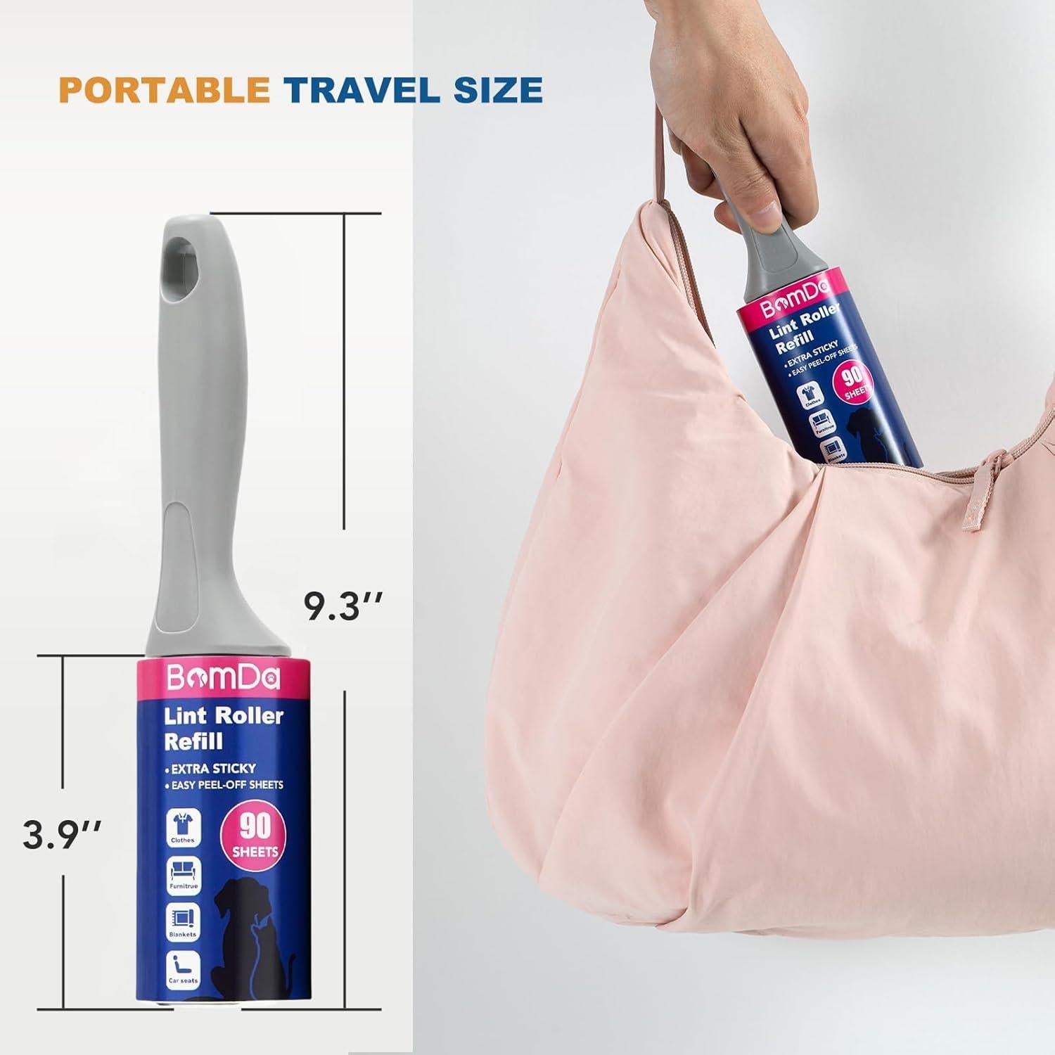 Rodillo Adhesivo Extra Pegajoso BomDa 540 Hojas 2 Mangos