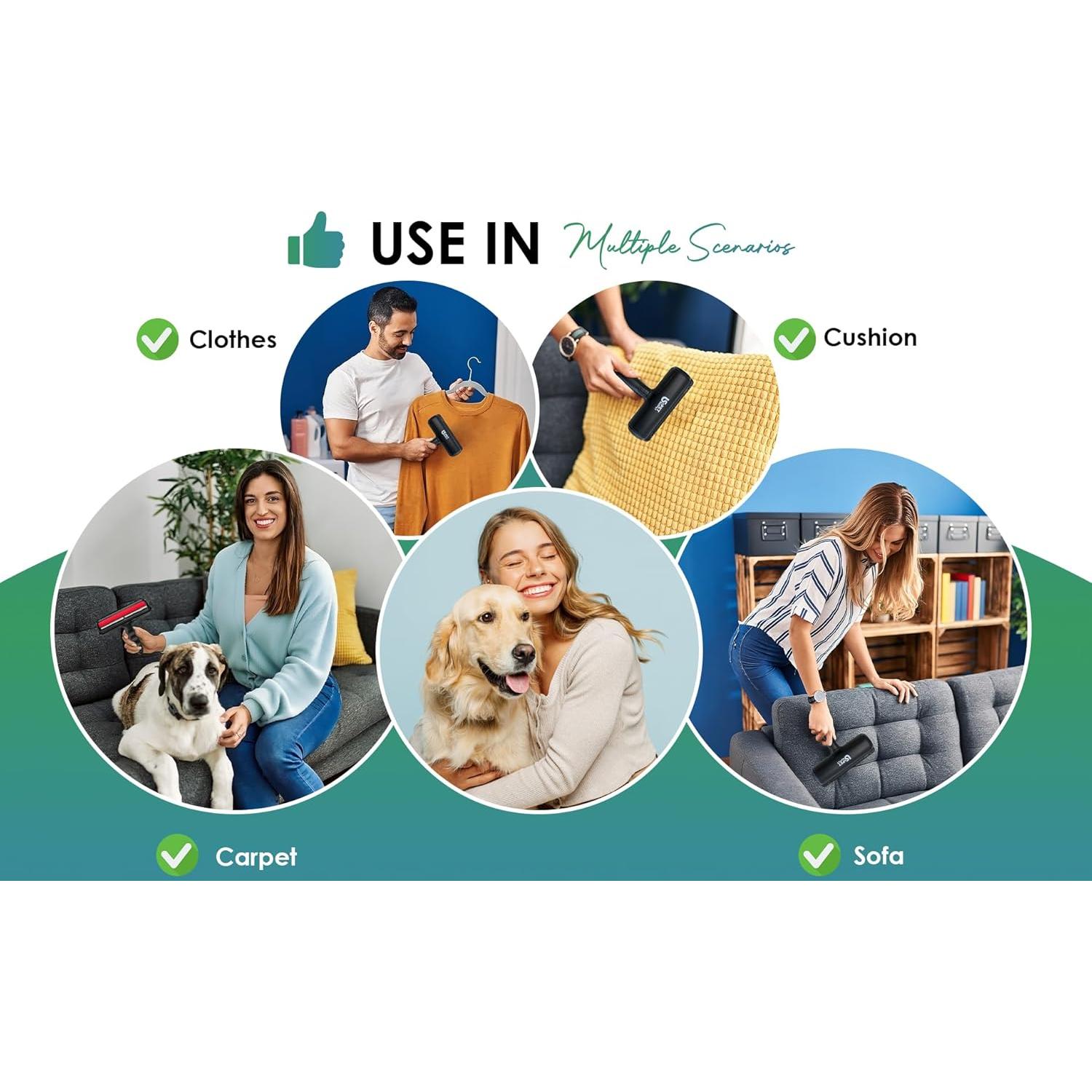 Rodillo Quitapelos Reutilizable US PET SUPPLY Negro 168g