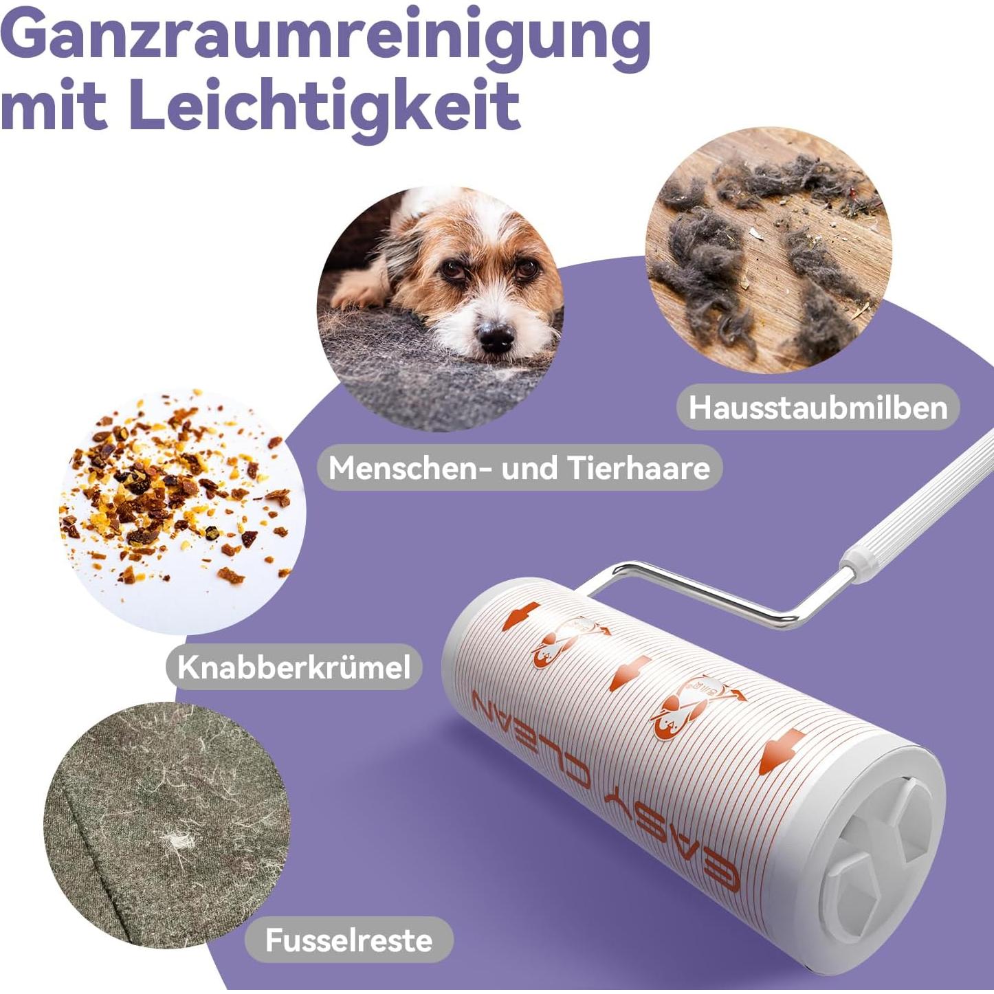 Rodillo de Pelusa Jumbo JOJOCLEAN 50 Hojas Reutilizable