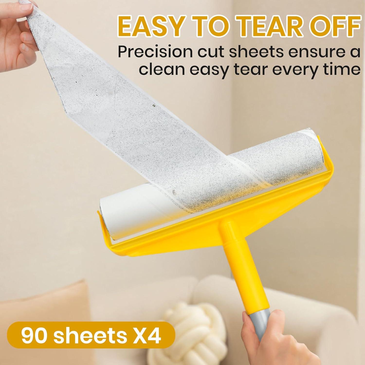 Rodillo de Pelusa Grande REEWII 9.45" con 360 Hojas Adhesivas