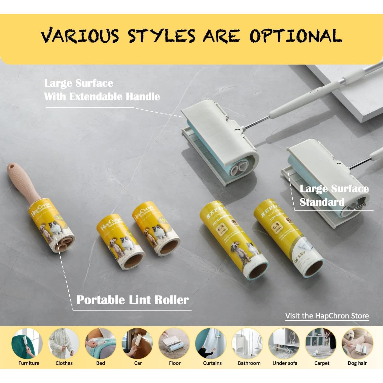 Recargas de Rodillo Adhesivo Extra Pegajoso HapChron - 800 Hojas